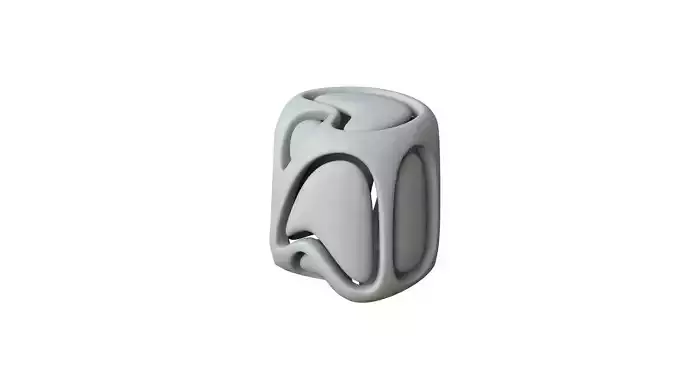 SciFi Cube Object No 67364 Low Poly Shape Low-poly 3D model