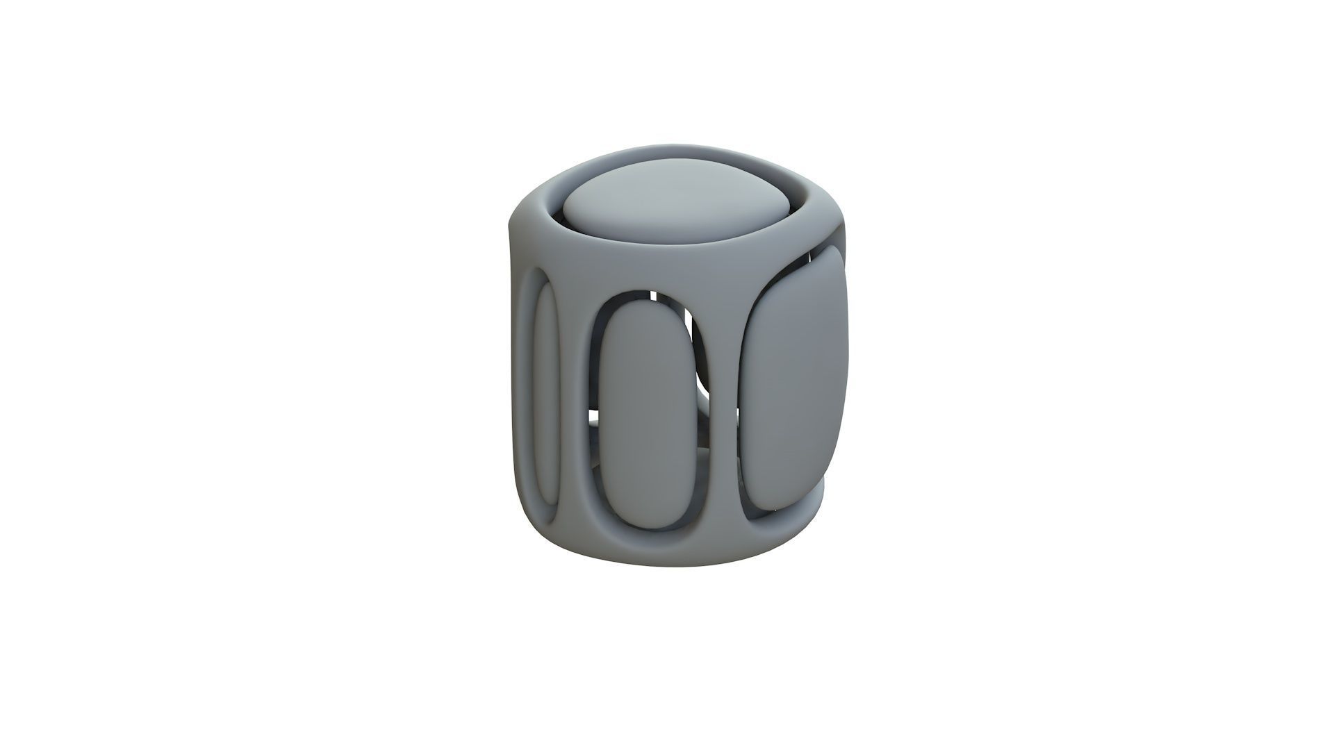 SciFi Cube Object No 67299 Low Poly Shape Low-poly 3D model_11