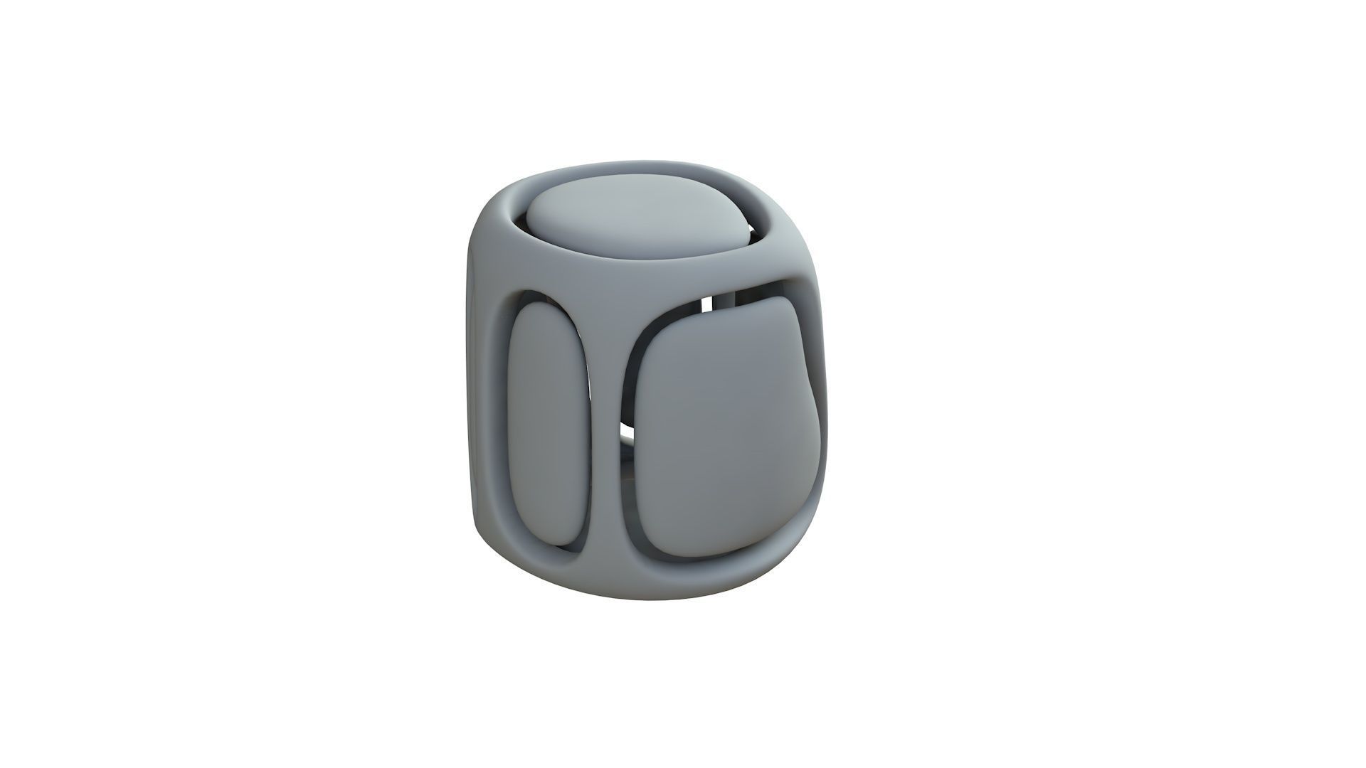 SciFi Cube Object No 67299 Low Poly Shape Low-poly 3D model_9