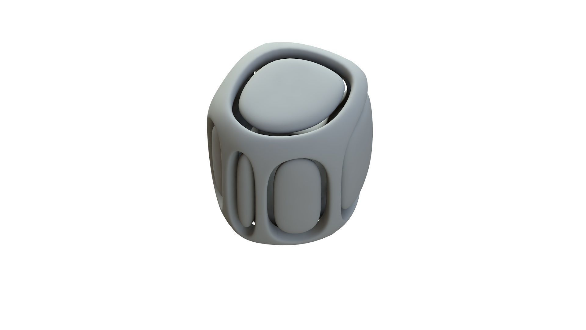 SciFi Cube Object No 67299 Low Poly Shape Low-poly 3D model_15