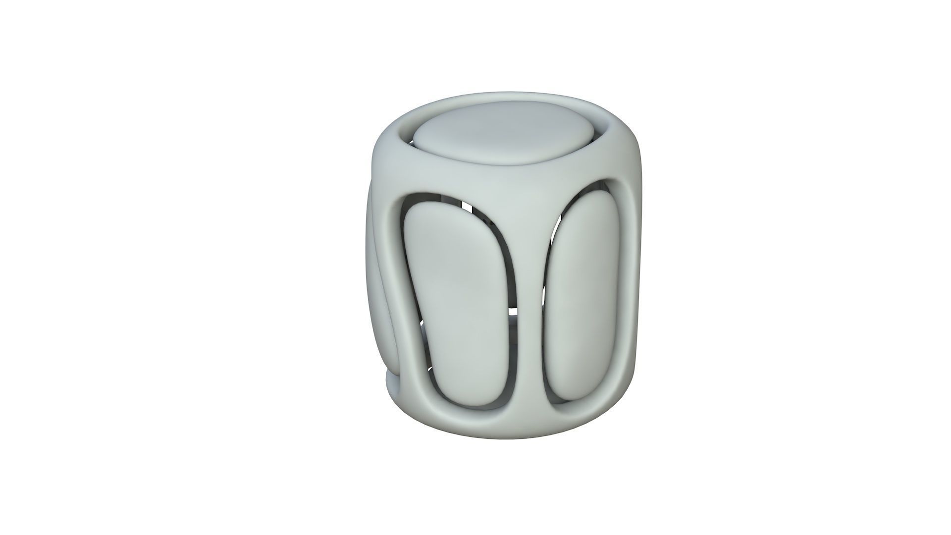 SciFi Cube Object No 67299 Low Poly Shape Low-poly 3D model_2