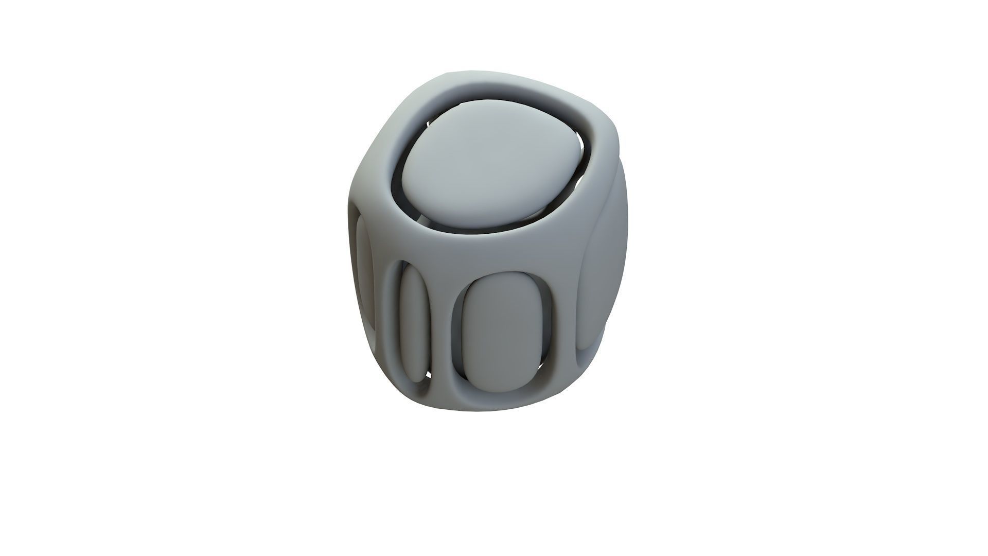 SciFi Cube Object No 67299 Low Poly Shape Low-poly 3D model_16