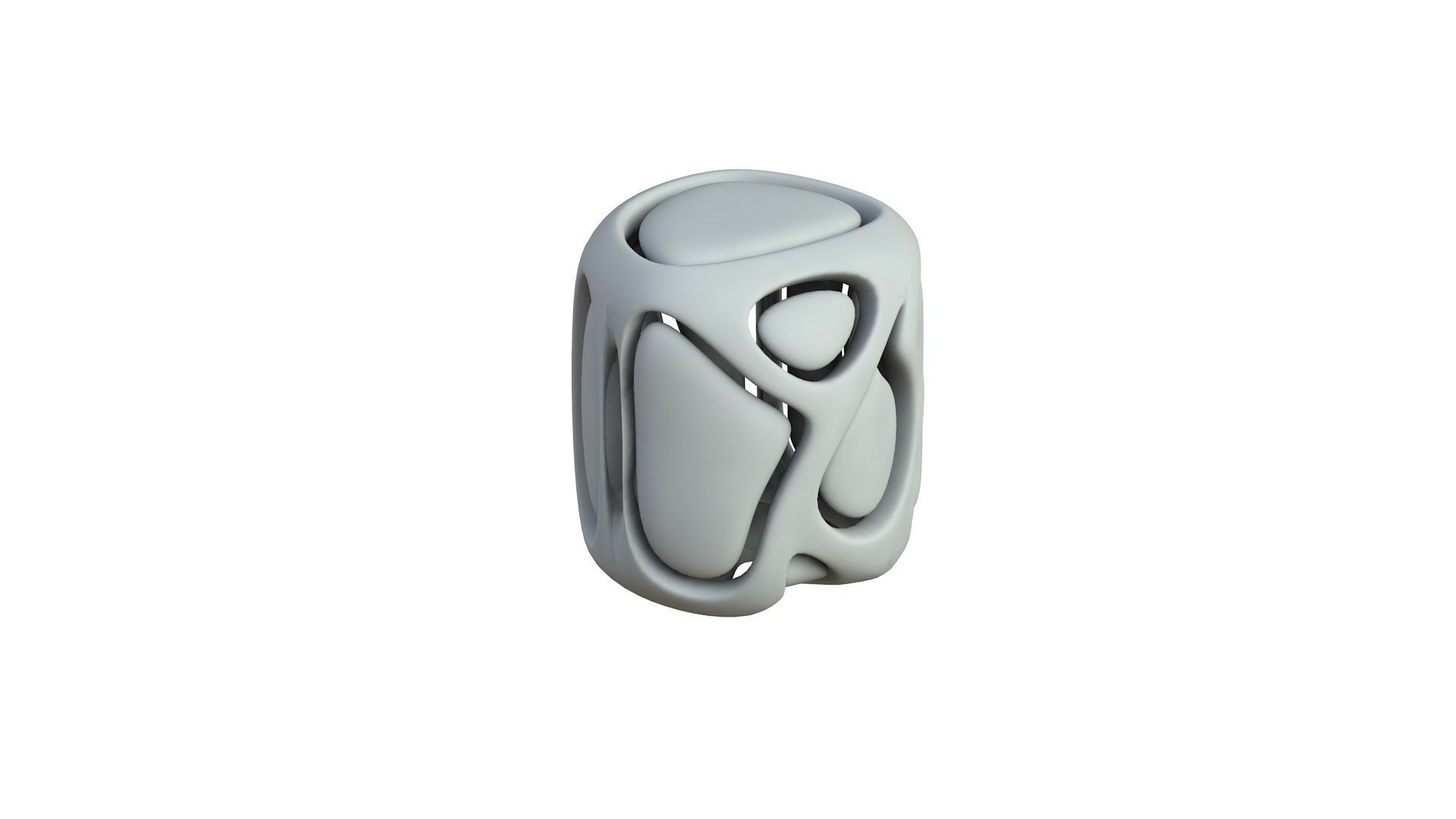 SciFi Cube Object No 67246 Low Poly Shape Low-poly 3D model_4