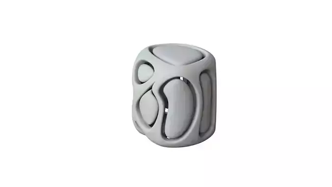 SciFi Cube Object No 67246 Low Poly Shape Low-poly 3D model