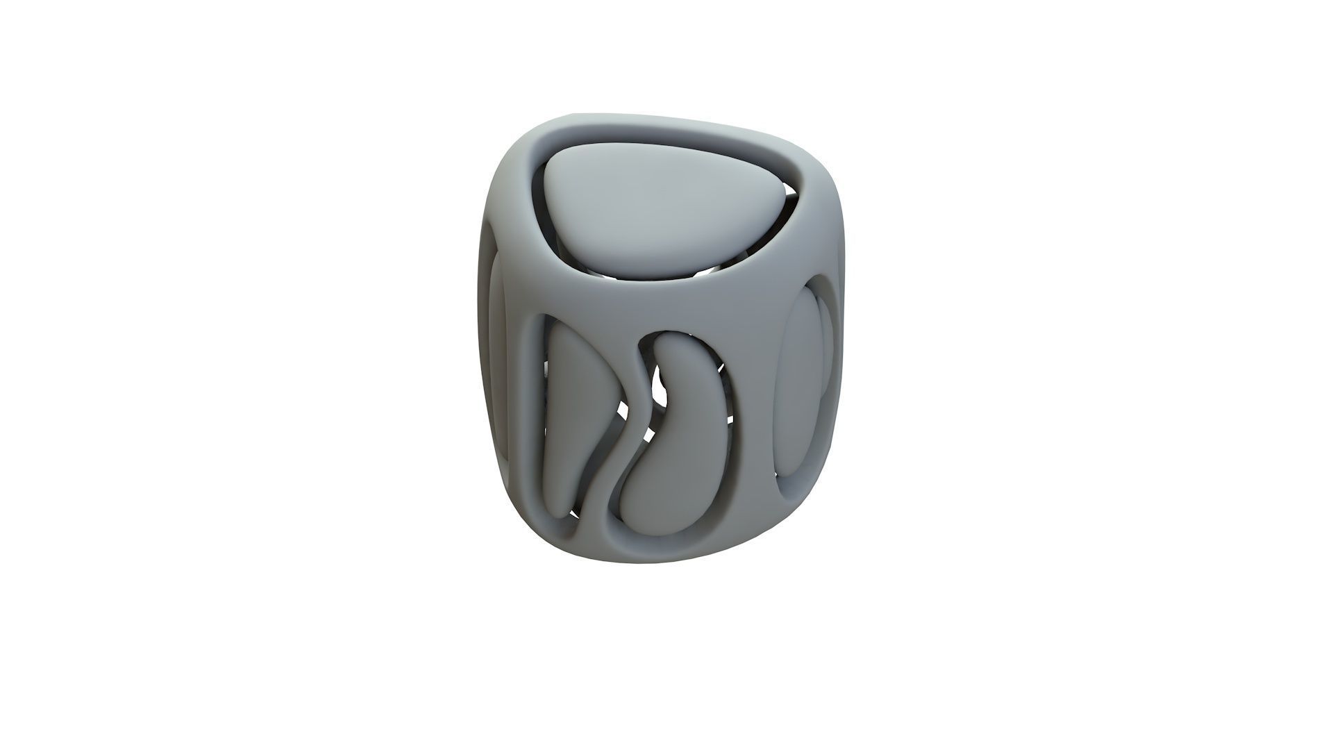 SciFi Cube Object No 67246 Low Poly Shape Low-poly 3D model_14