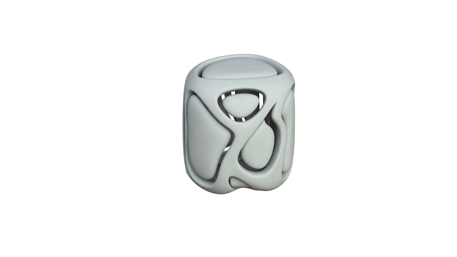 SciFi Cube Object No 67246 Low Poly Shape Low-poly 3D model_3