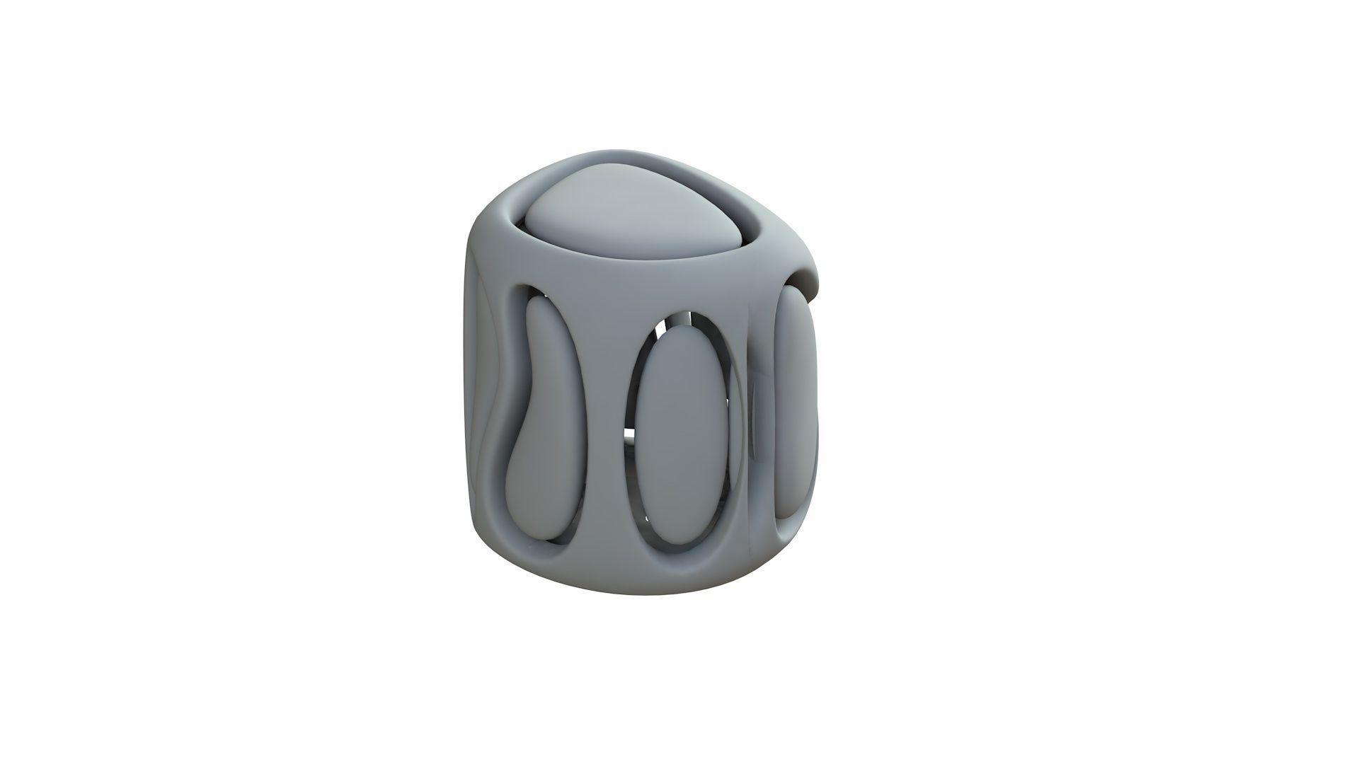 SciFi Cube Object No 67246 Low Poly Shape Low-poly 3D model_9