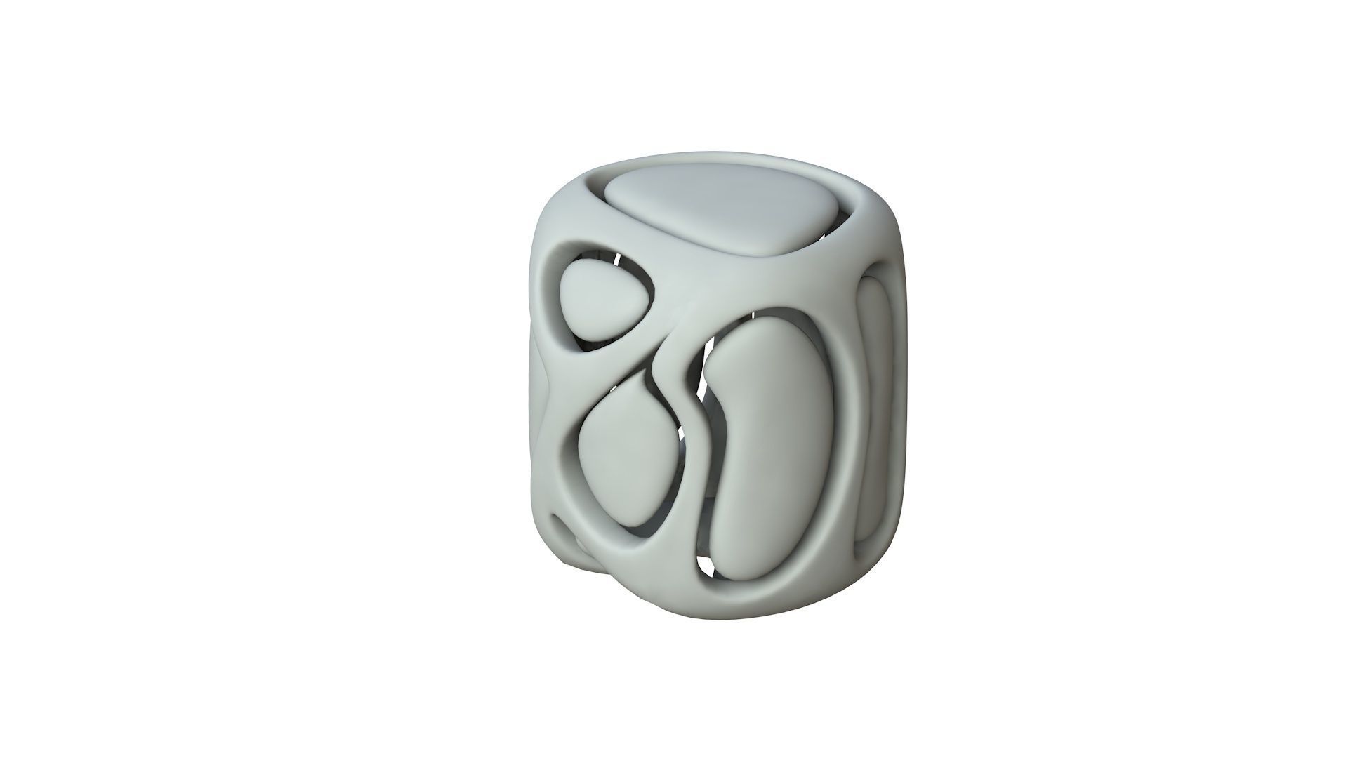 SciFi Cube Object No 67246 Low Poly Shape Low-poly 3D model_1