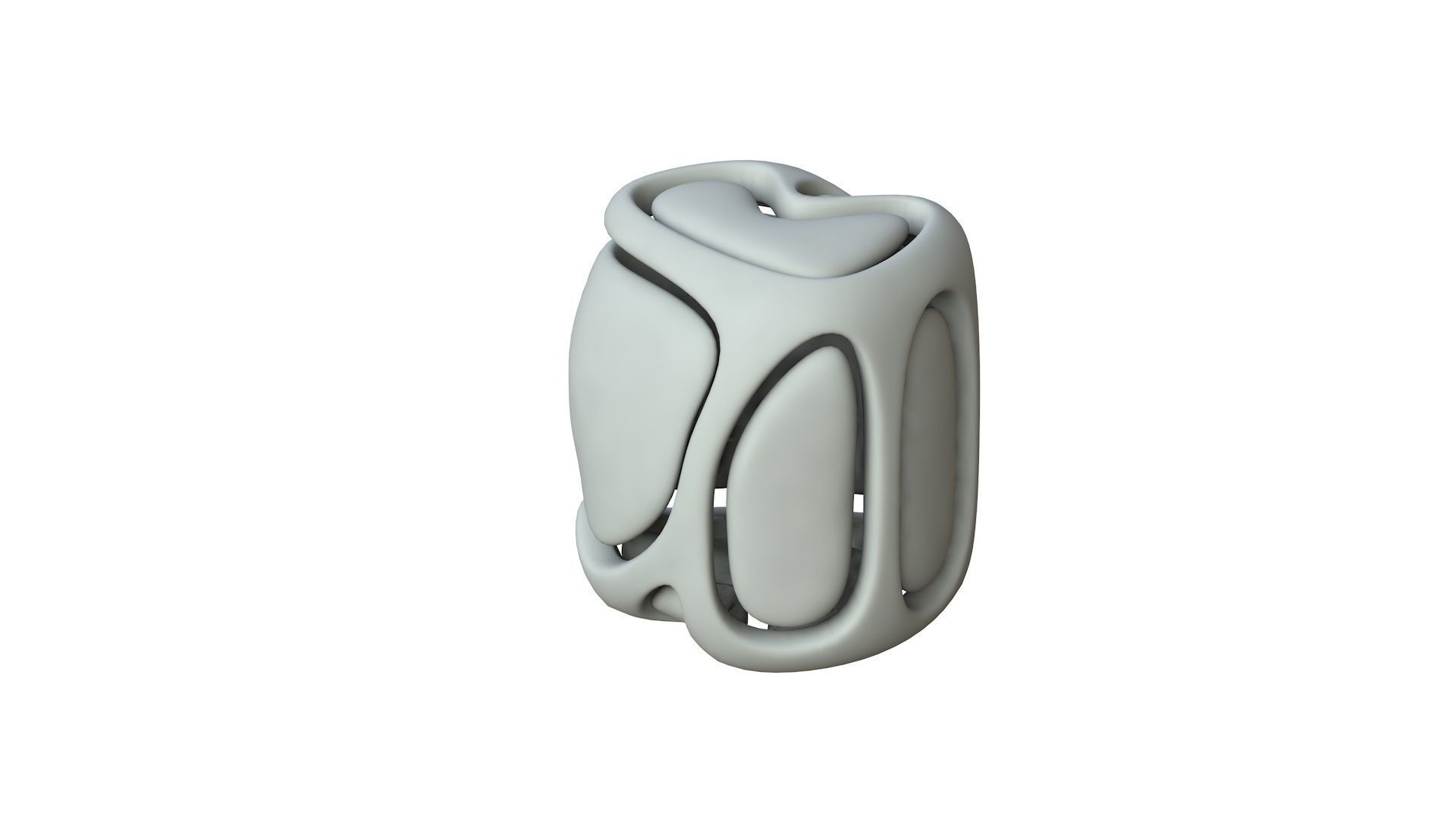 SciFi Cube Object No 67157 Low Poly Shape Low-poly 3D model_1