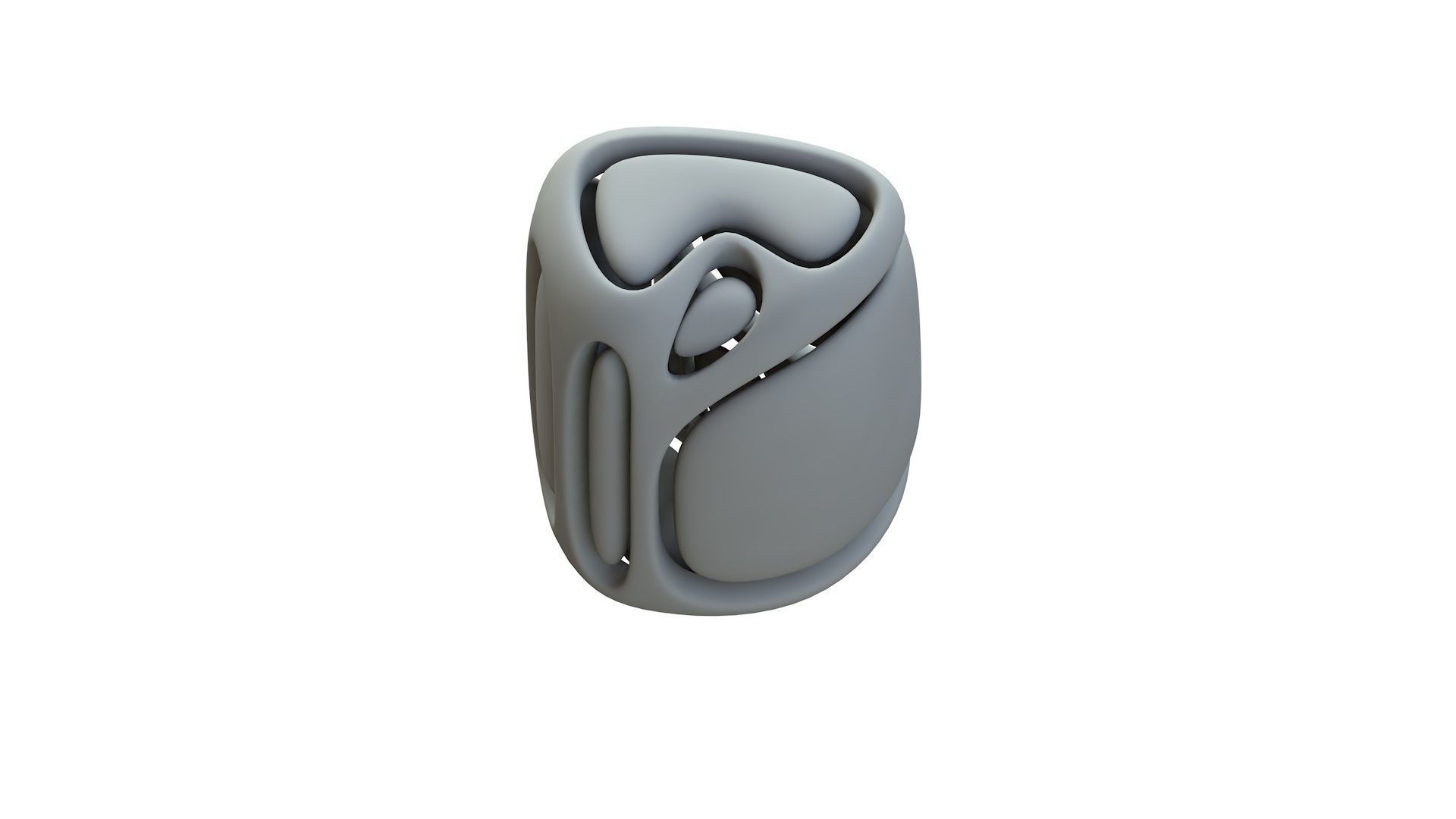 SciFi Cube Object No 67157 Low Poly Shape Low-poly 3D model_14