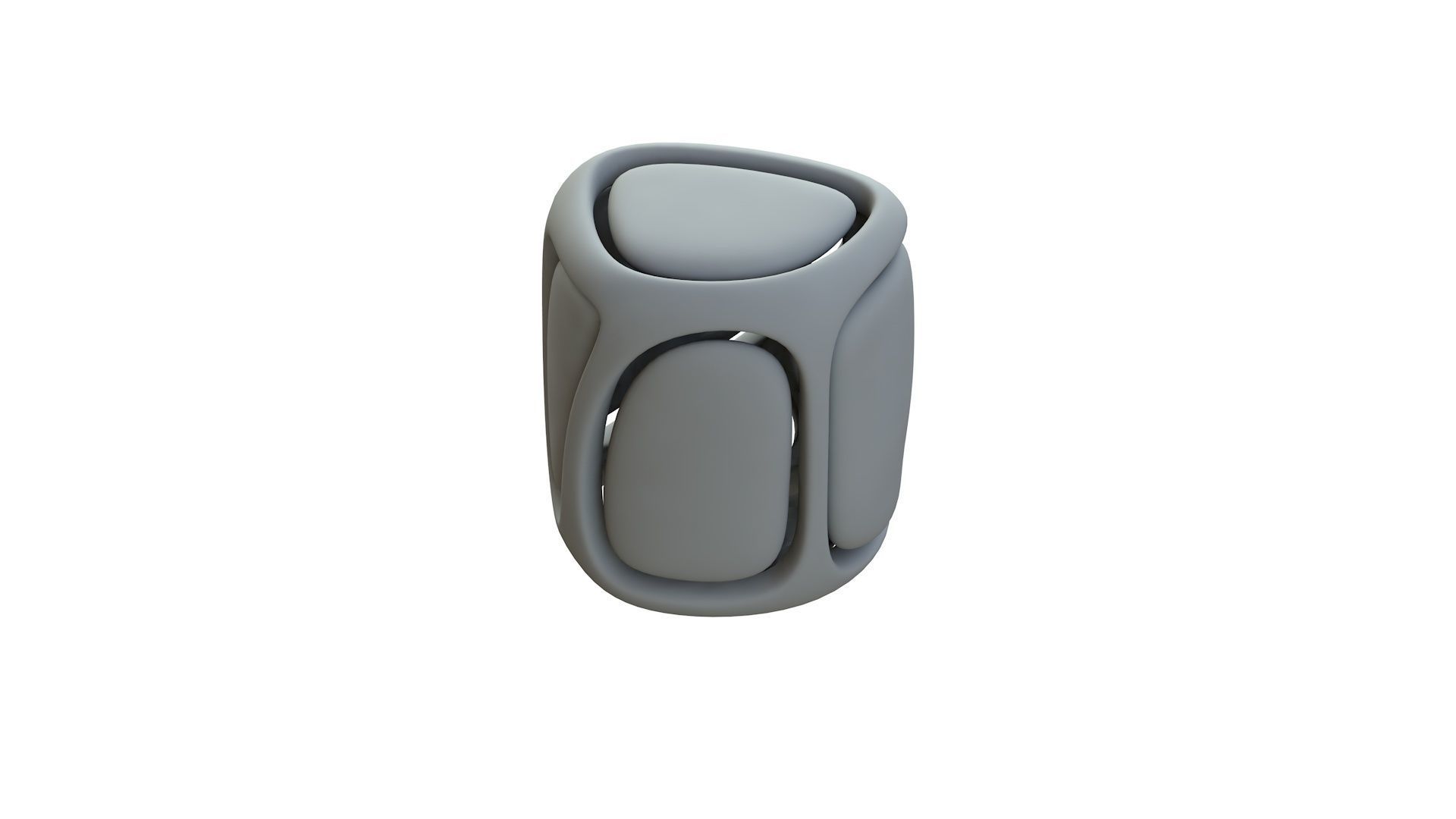 SciFi Cube Object No 67144 Low Poly Shape Low-poly 3D model_13