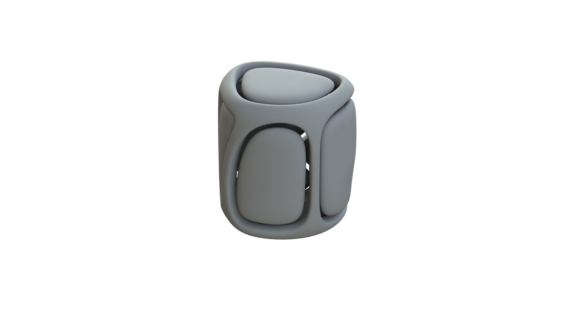 SciFi Cube Object No 67144 Low Poly Shape Low-poly 3D model_12