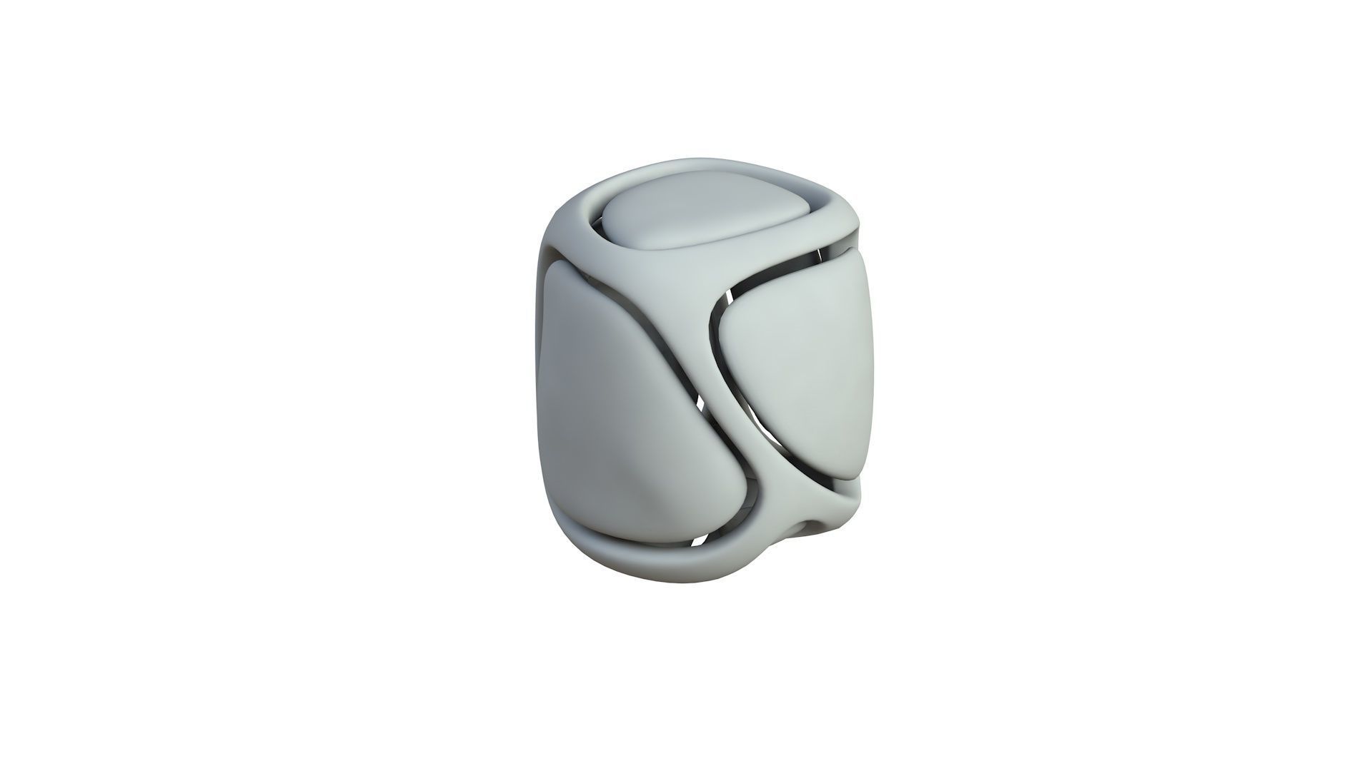 SciFi Cube Object No 67144 Low Poly Shape Low-poly 3D model_4