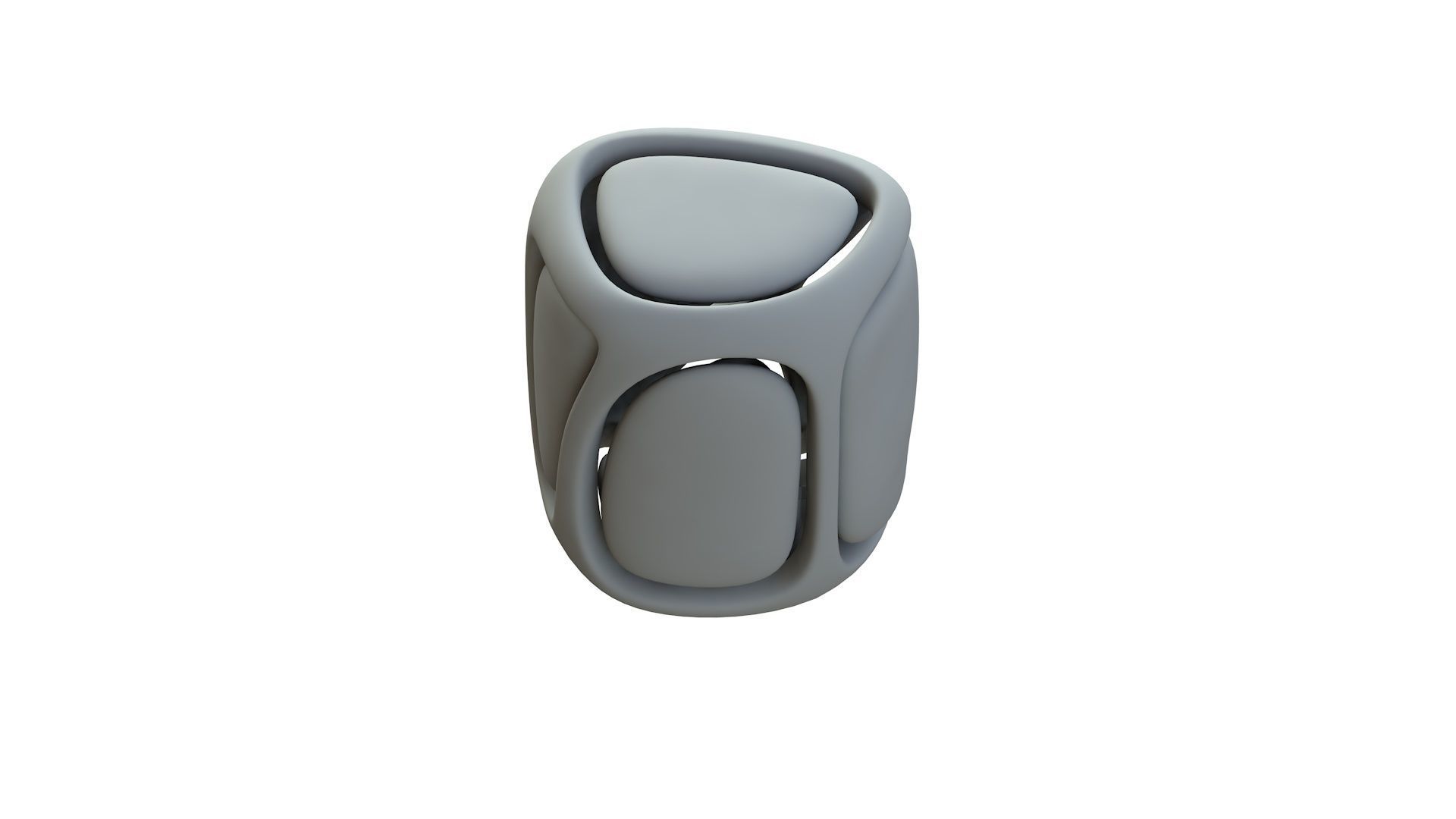 SciFi Cube Object No 67144 Low Poly Shape Low-poly 3D model_14