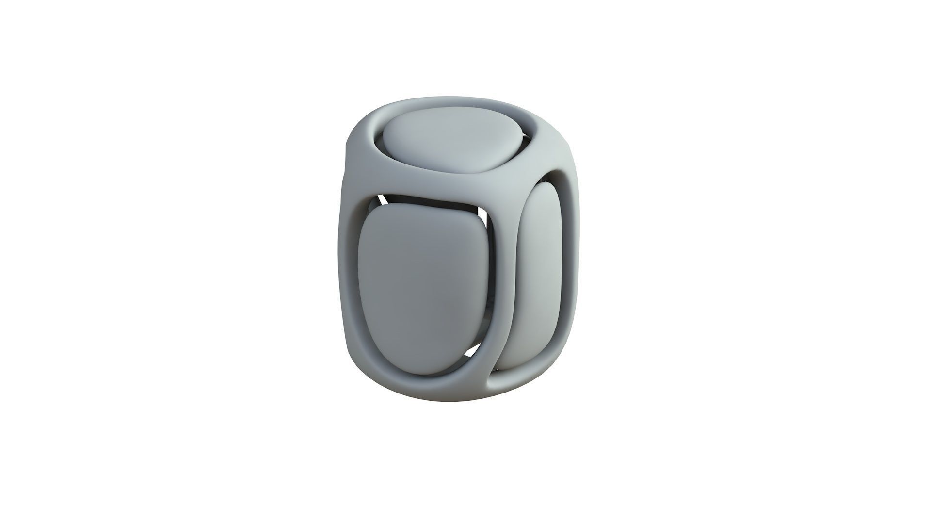 SciFi Cube Object No 66743 Low Poly Shape Low-poly 3D model_6