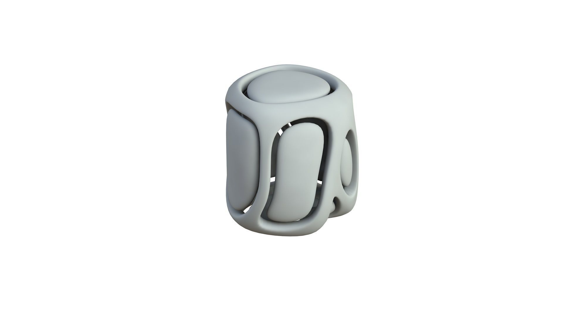 SciFi Cube Object No 66743 Low Poly Shape Low-poly 3D model_4