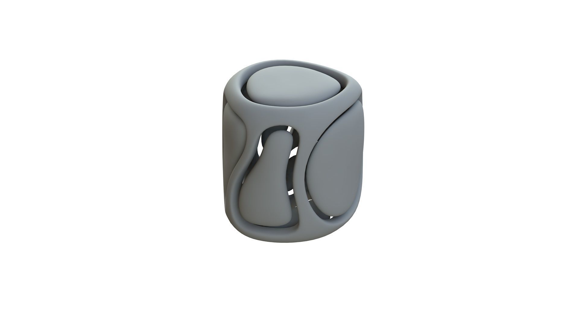 SciFi Cube Object No 66743 Low Poly Shape Low-poly 3D model_12