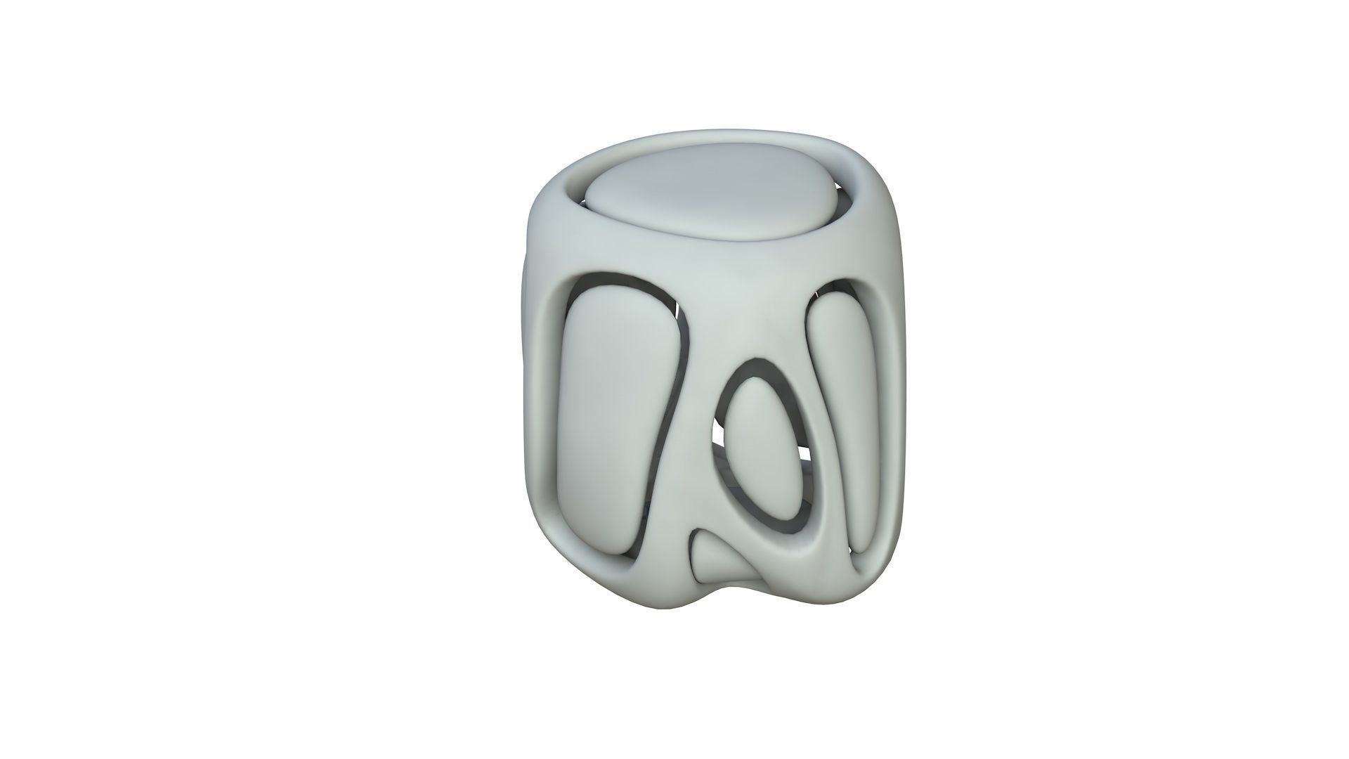 SciFi Cube Object No 66743 Low Poly Shape Low-poly 3D model_2