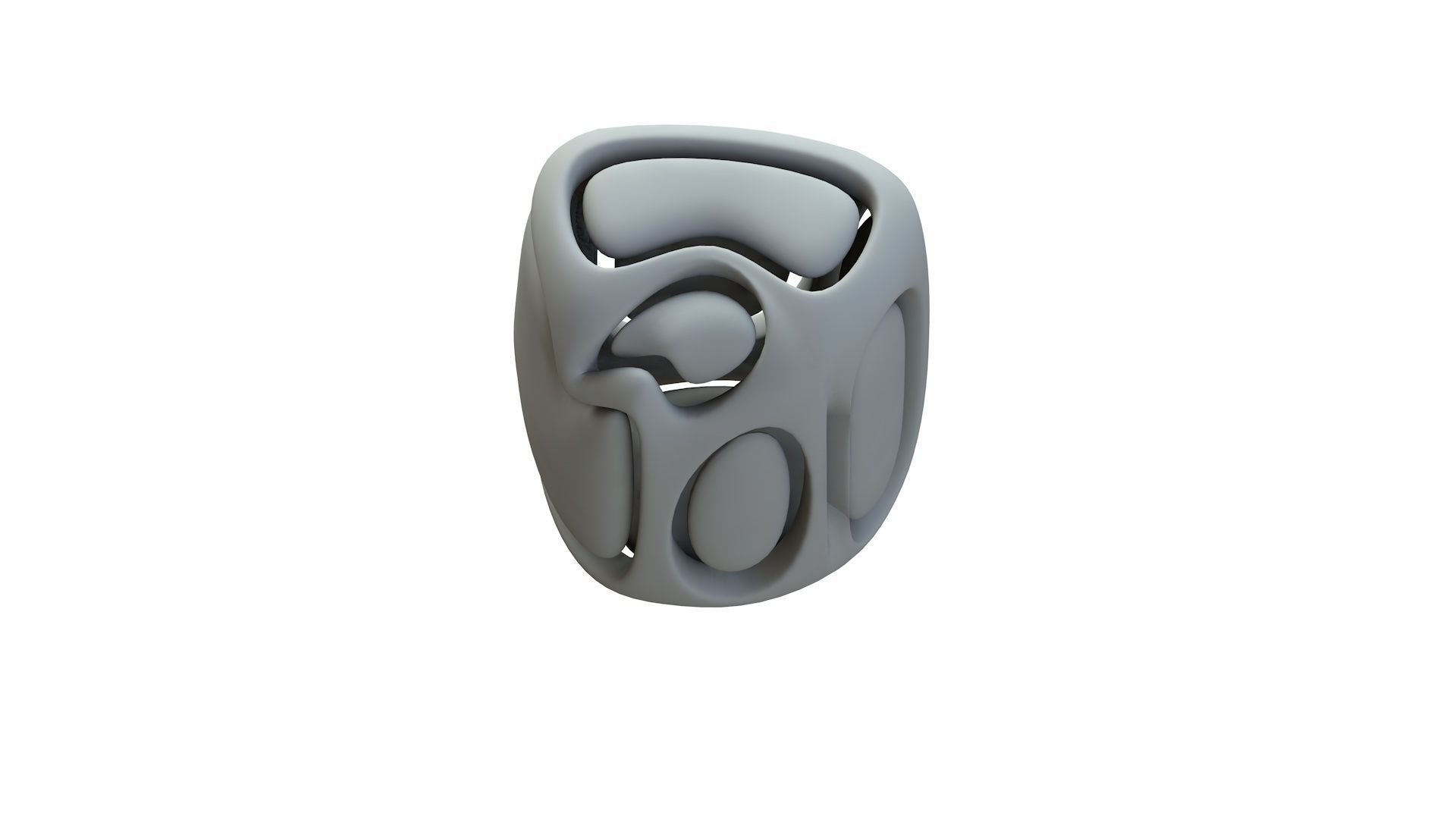 SciFi Cube Object No 66699 Low Poly Shape Low-poly 3D model_15