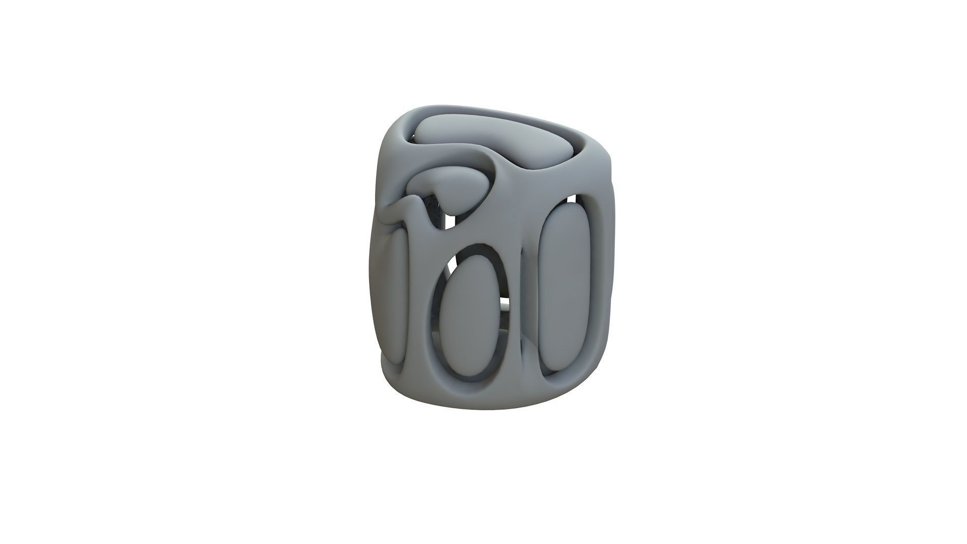 SciFi Cube Object No 66699 Low Poly Shape Low-poly 3D model_11