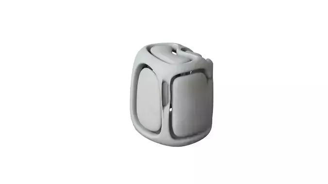 SciFi Cube Object No 66699 Low Poly Shape Low-poly 3D model