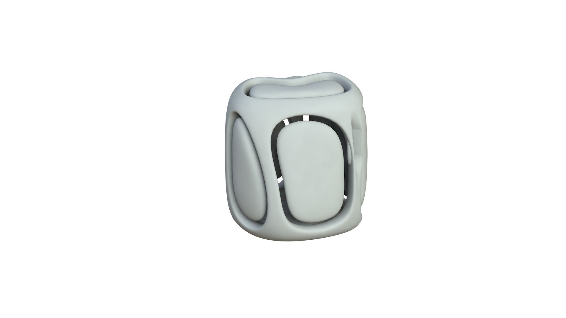 SciFi Cube Object No 66699 Low Poly Shape Low-poly 3D model_3