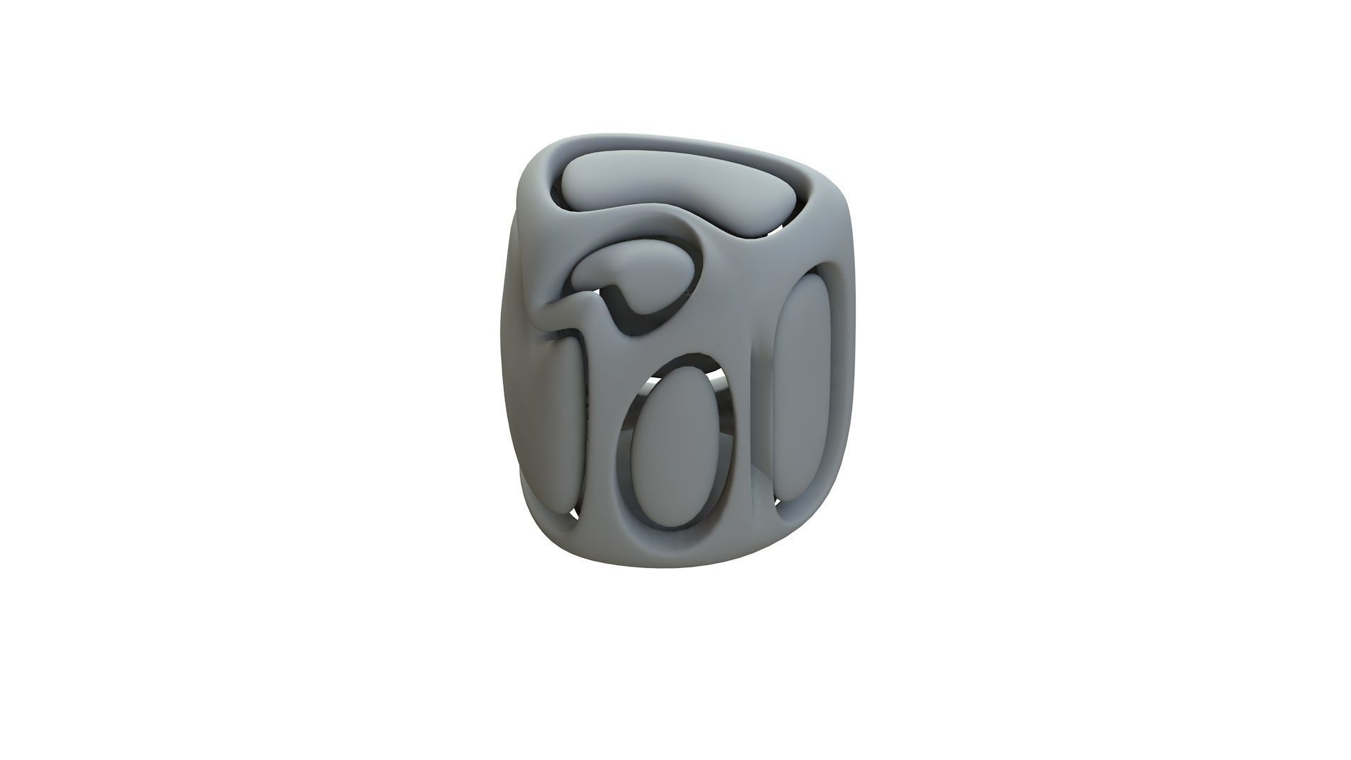 SciFi Cube Object No 66699 Low Poly Shape Low-poly 3D model_13