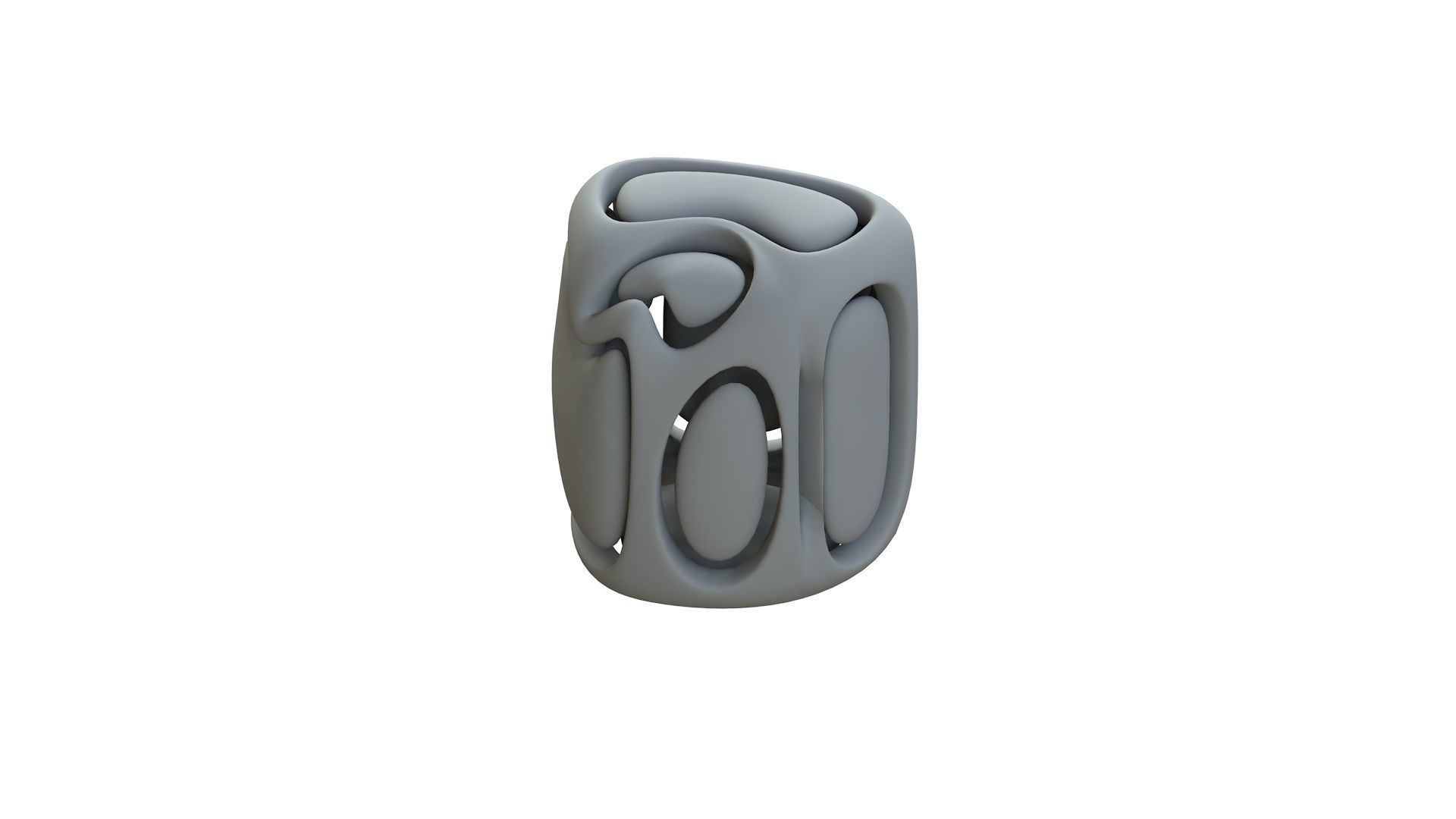 SciFi Cube Object No 66699 Low Poly Shape Low-poly 3D model_12