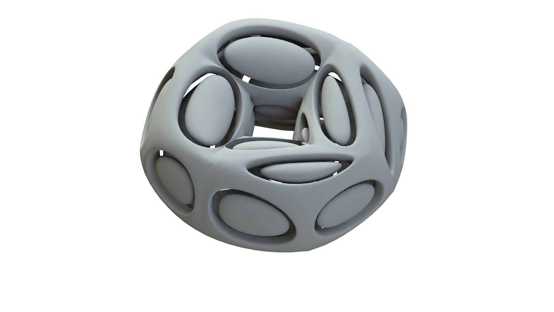 SciFi Cube Object No 66541 Low Poly Shape Low-poly 3D model_15