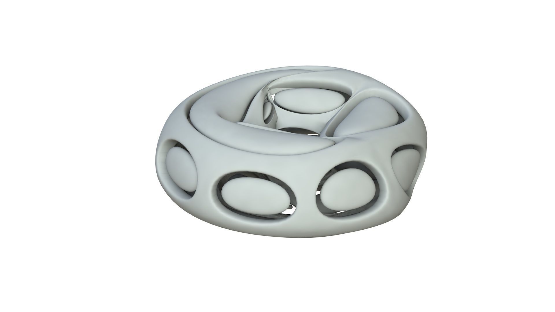 SciFi Cube Object No 66436 Low Poly Shape Low-poly 3D model_2