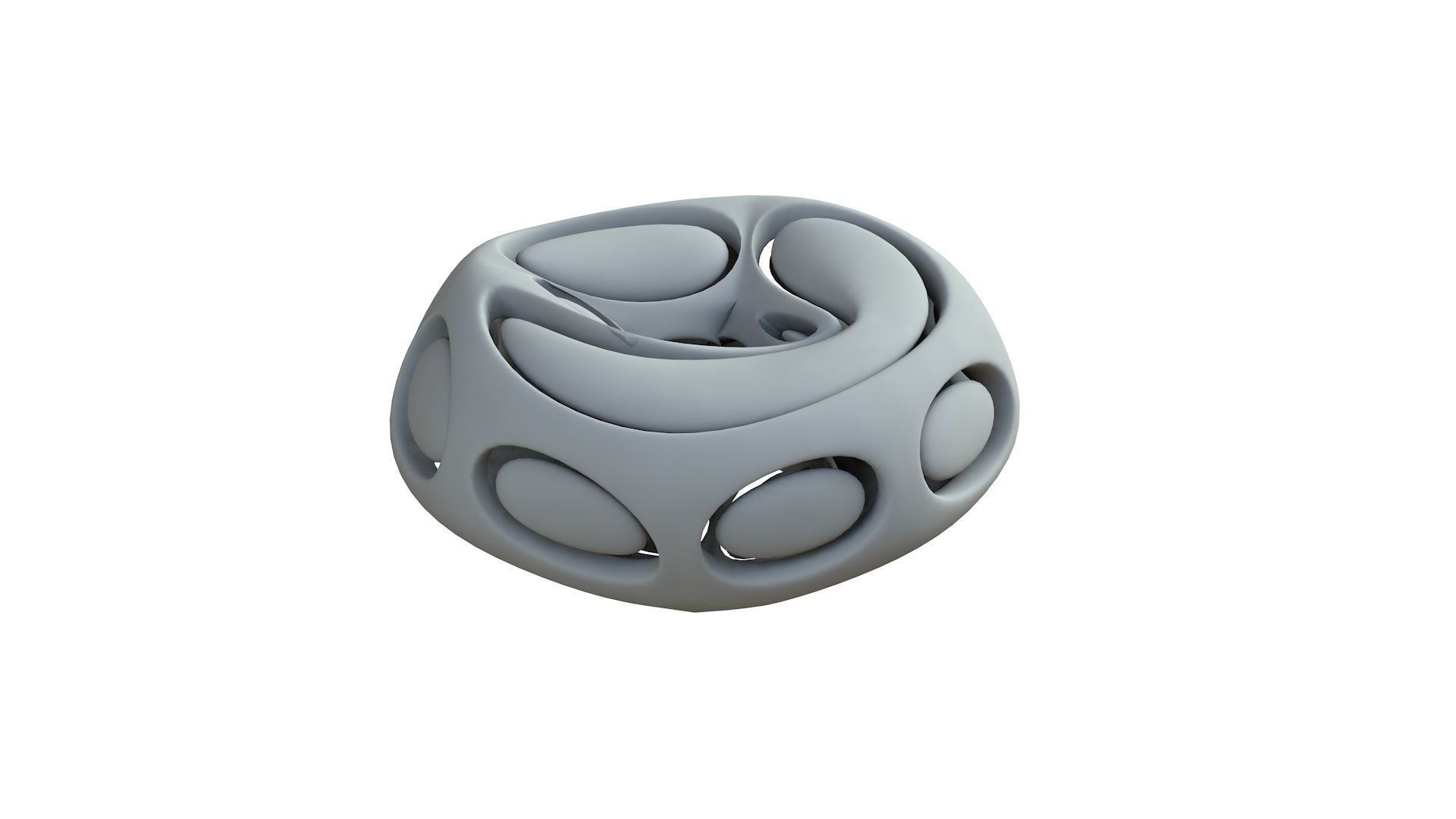 SciFi Cube Object No 66436 Low Poly Shape Low-poly 3D model_8