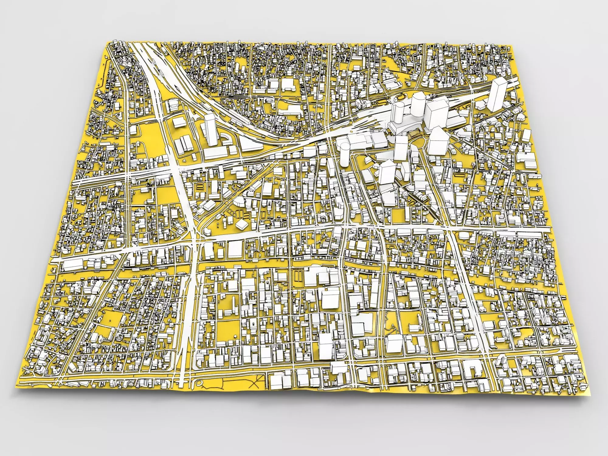 Cityscape Shanghai China fragment city 3D model_0