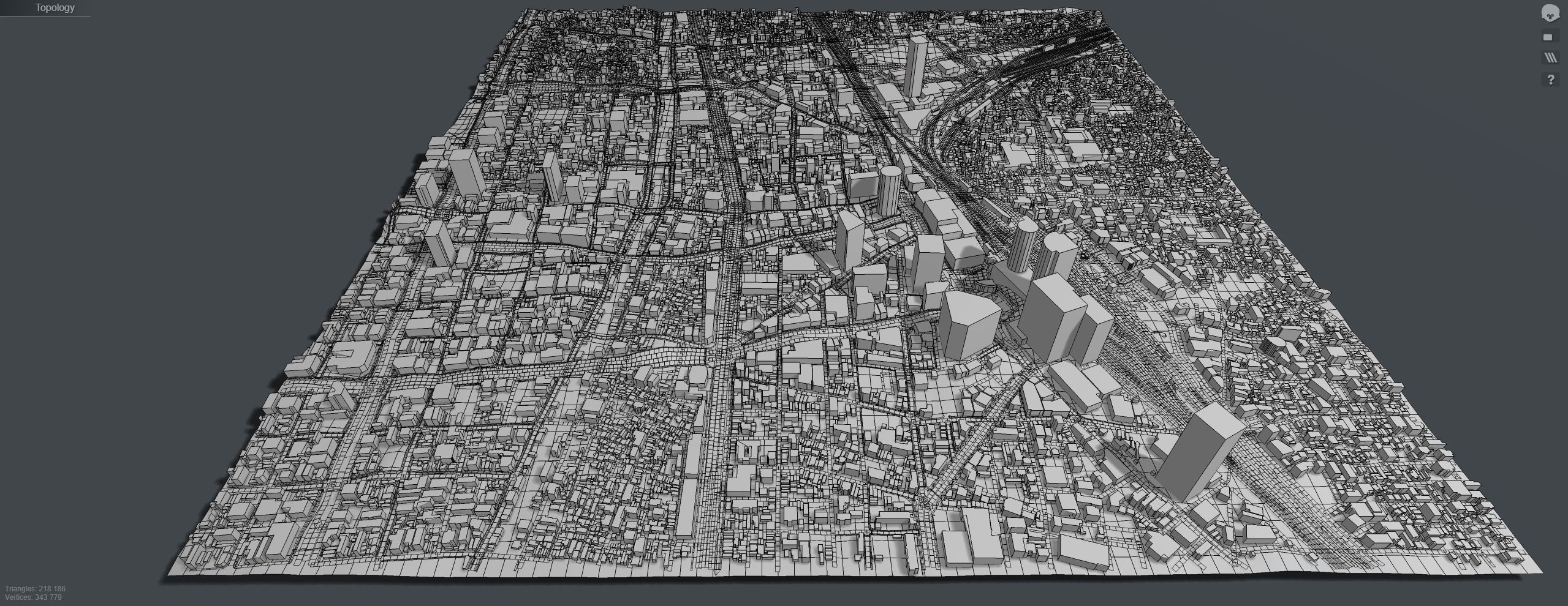 Cityscape Shanghai China fragment city 3D model_13