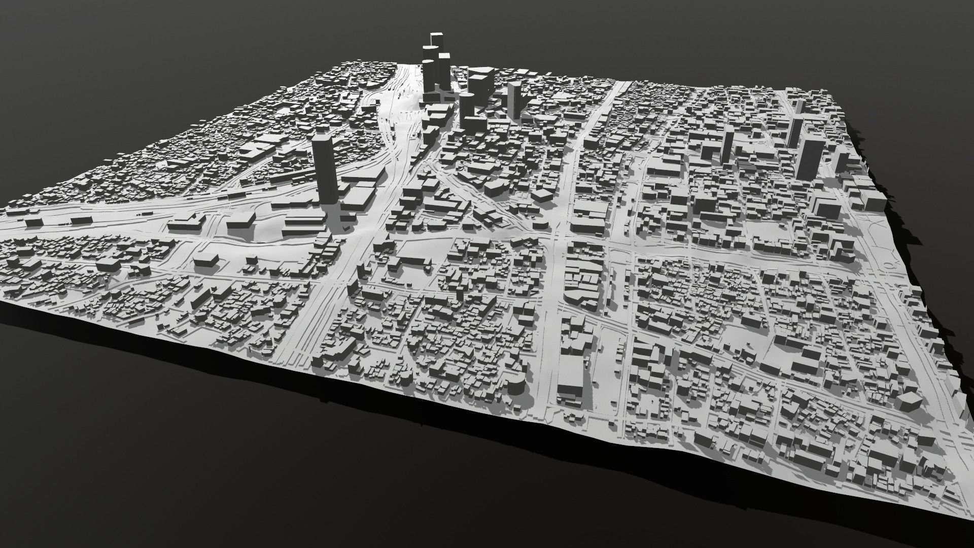Cityscape Shanghai China fragment city 3D model_12