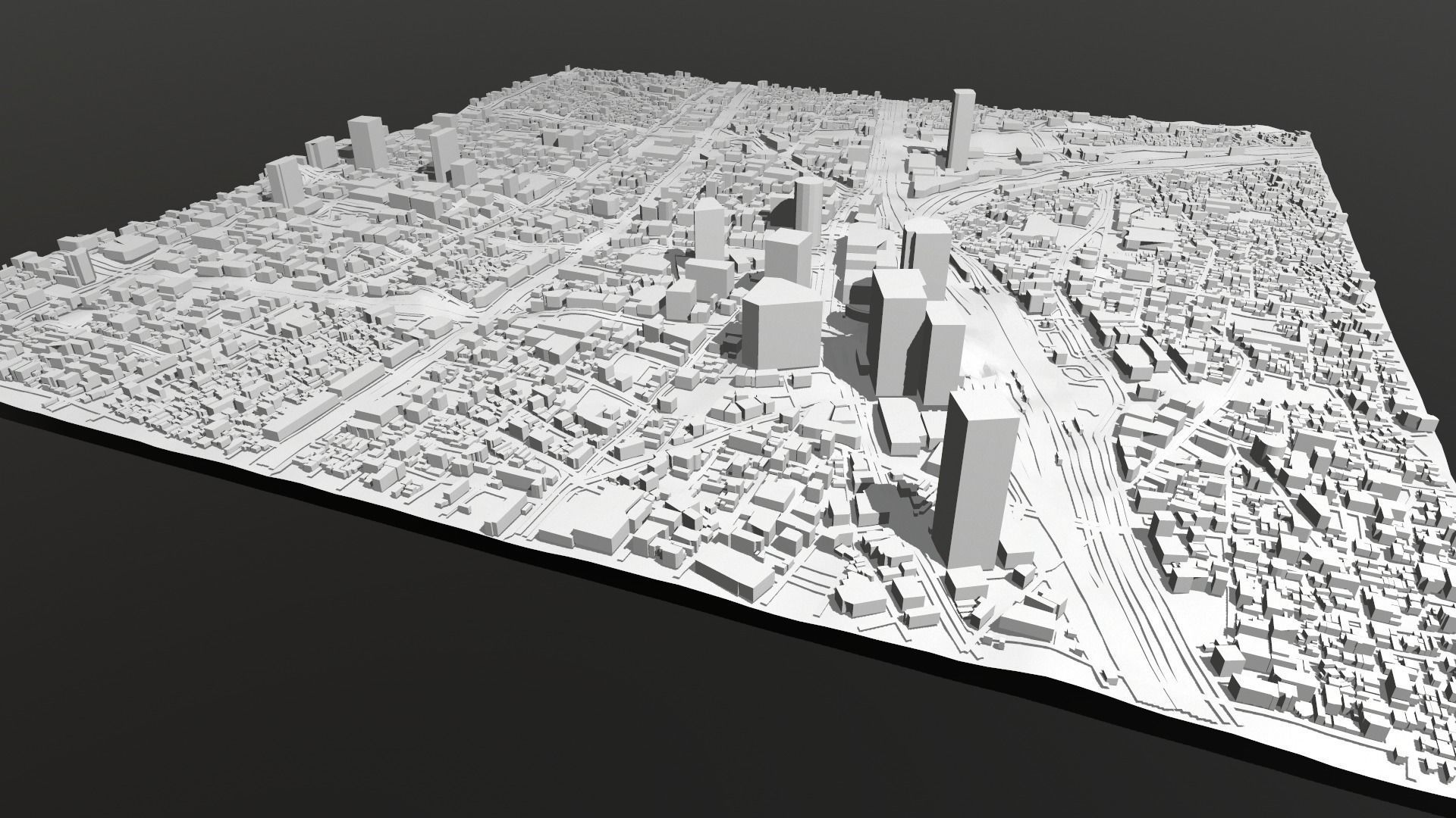 Cityscape Shanghai China fragment city 3D model_8