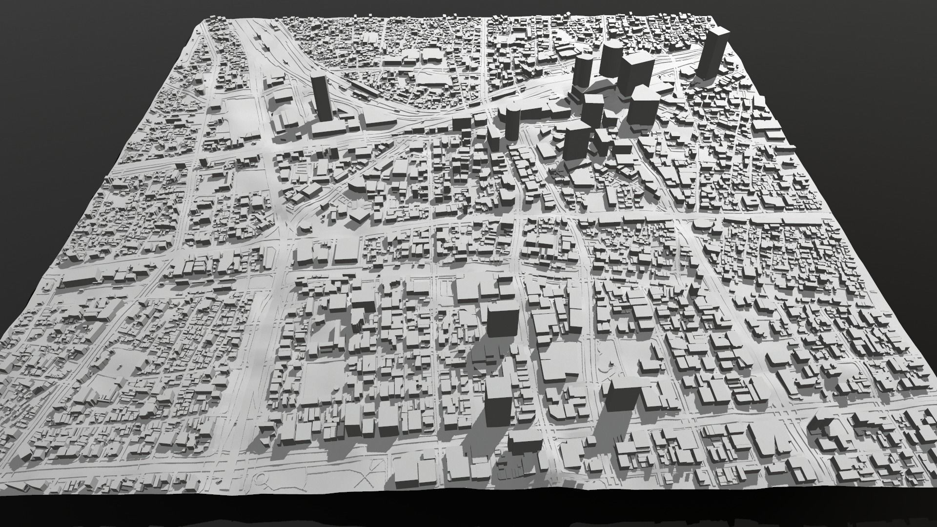 Cityscape Shanghai China fragment city 3D model_3
