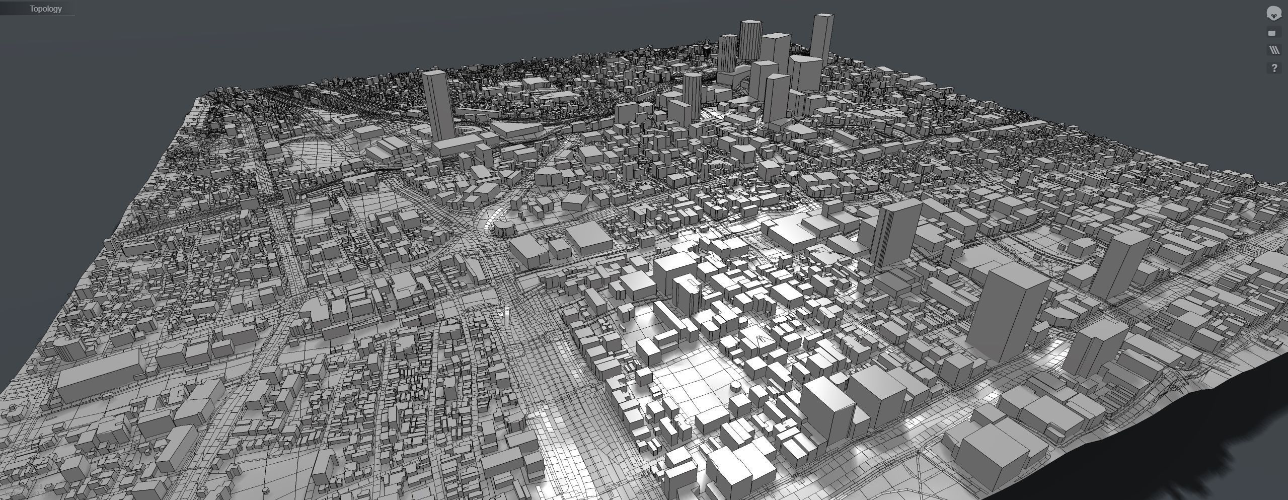 Cityscape Shanghai China fragment city 3D model_15