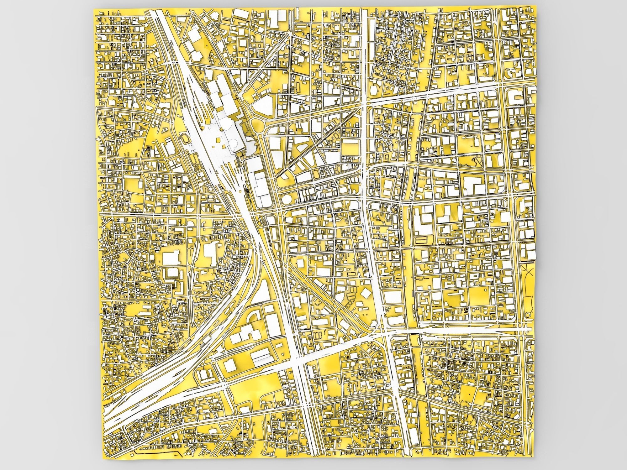 Cityscape Shanghai China fragment city 3D model_7