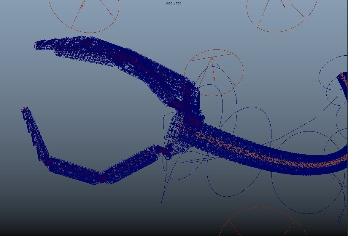Robot Claw - RIGGED 3D model_9