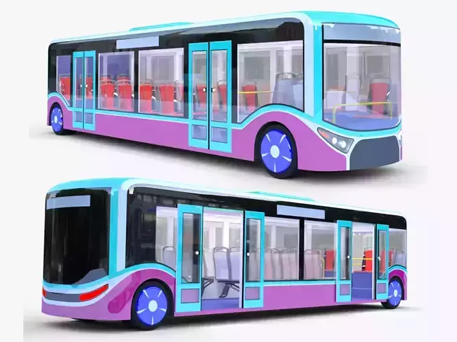 Autonomous city bus concept 2023 3D model