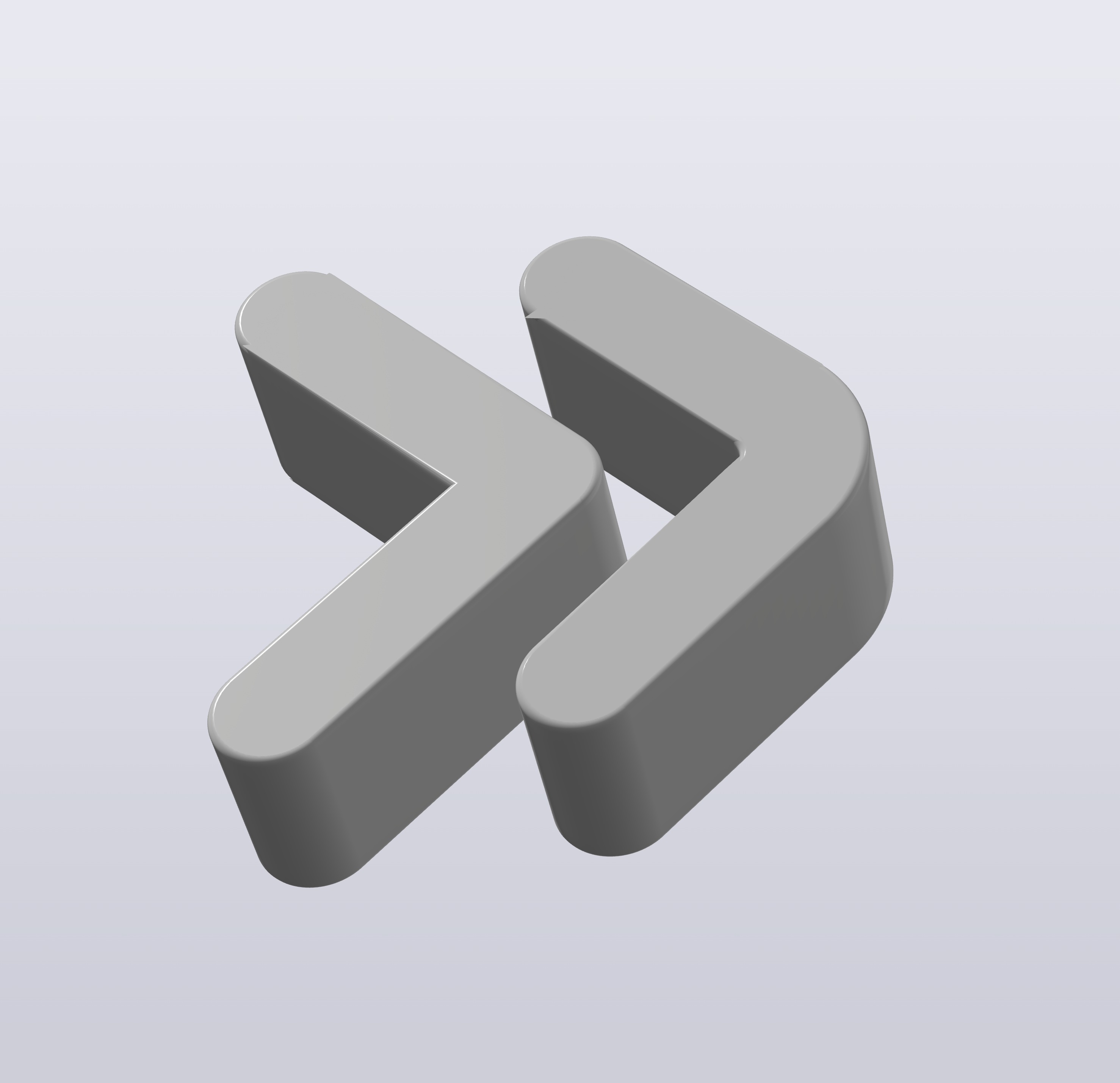 Double Arrow Shape Low Poly Low-poly 3D model_2