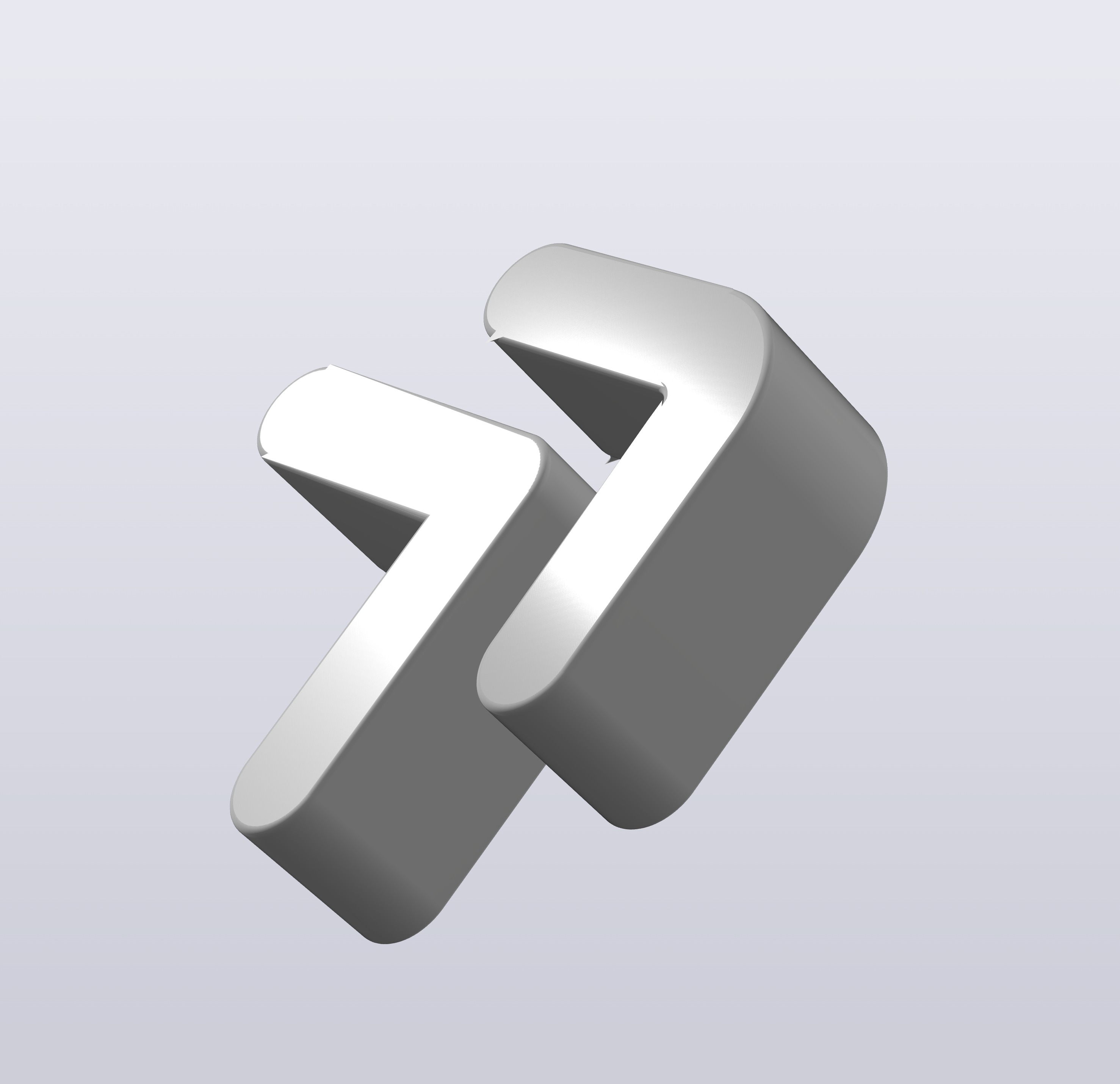 Double Arrow Shape Low Poly Low-poly 3D model_8