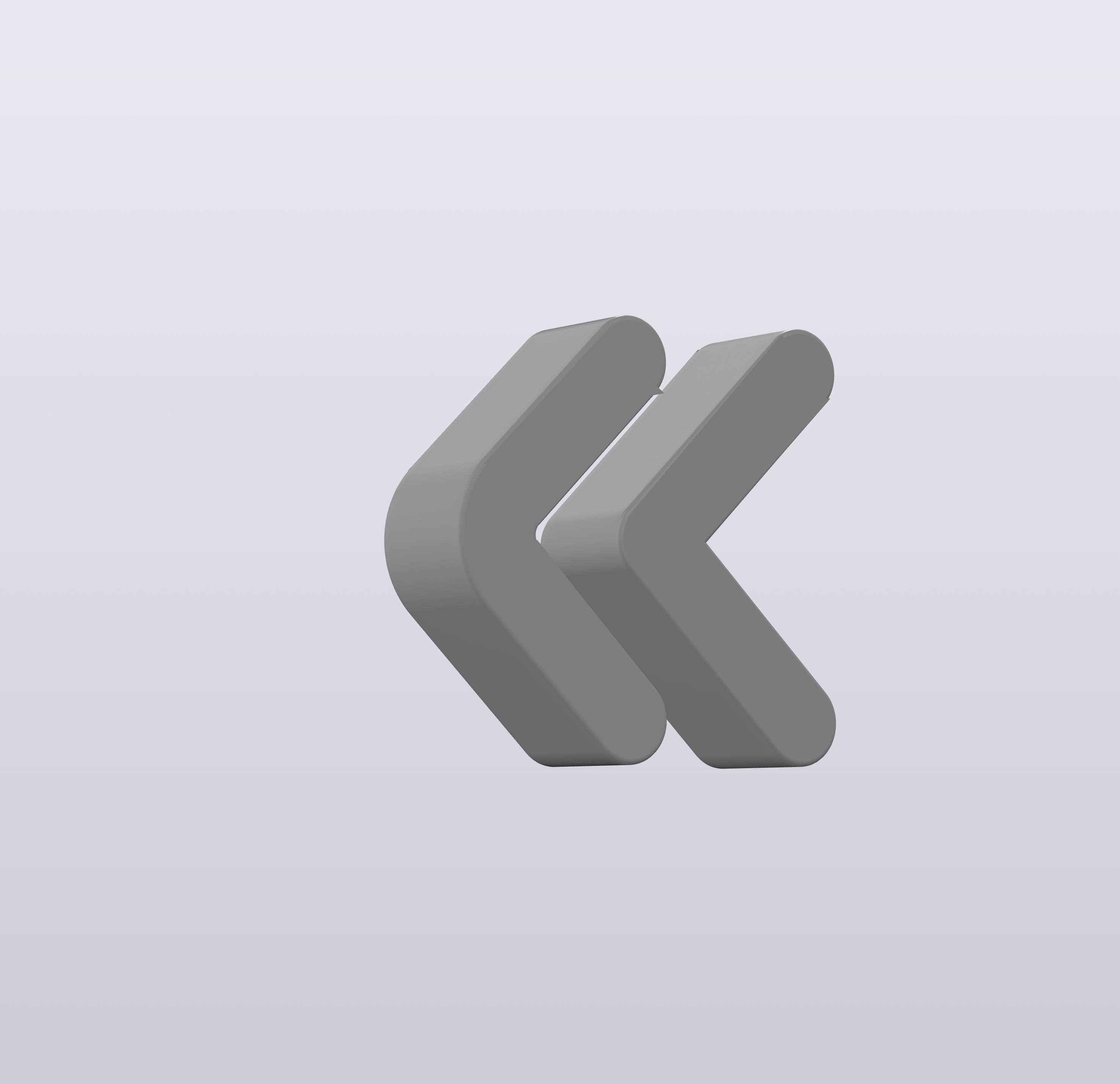 Double Arrow Shape Low Poly Low-poly 3D model_7