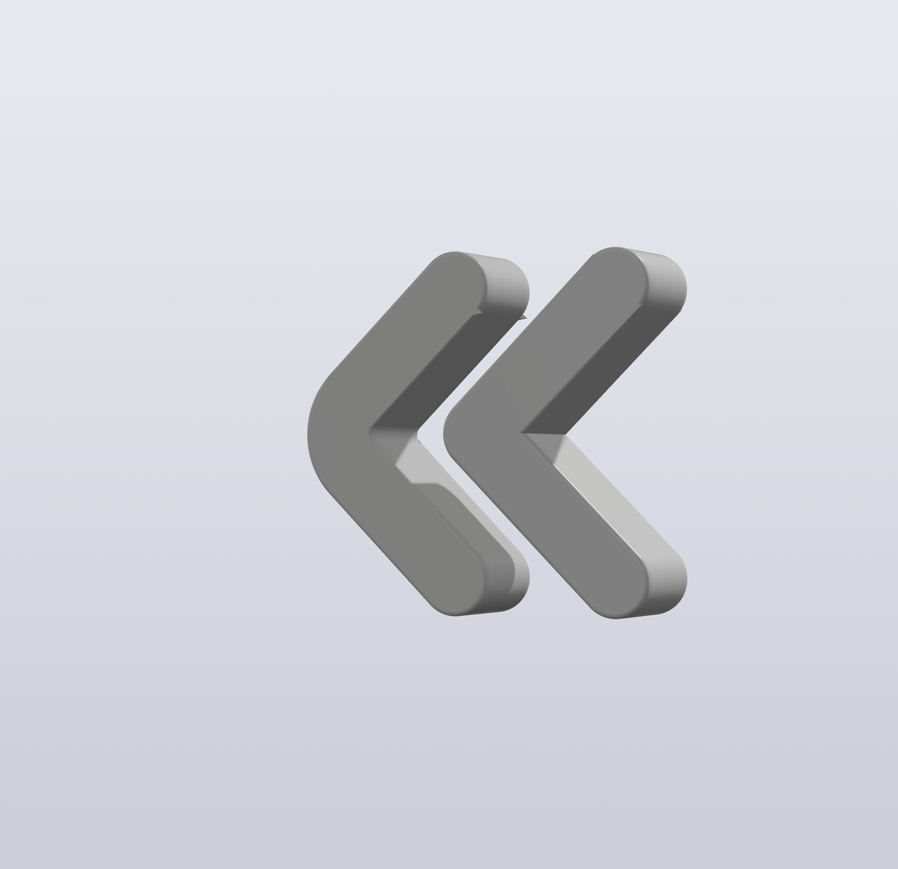 Double Arrow Shape Low Poly Low-poly 3D model_6