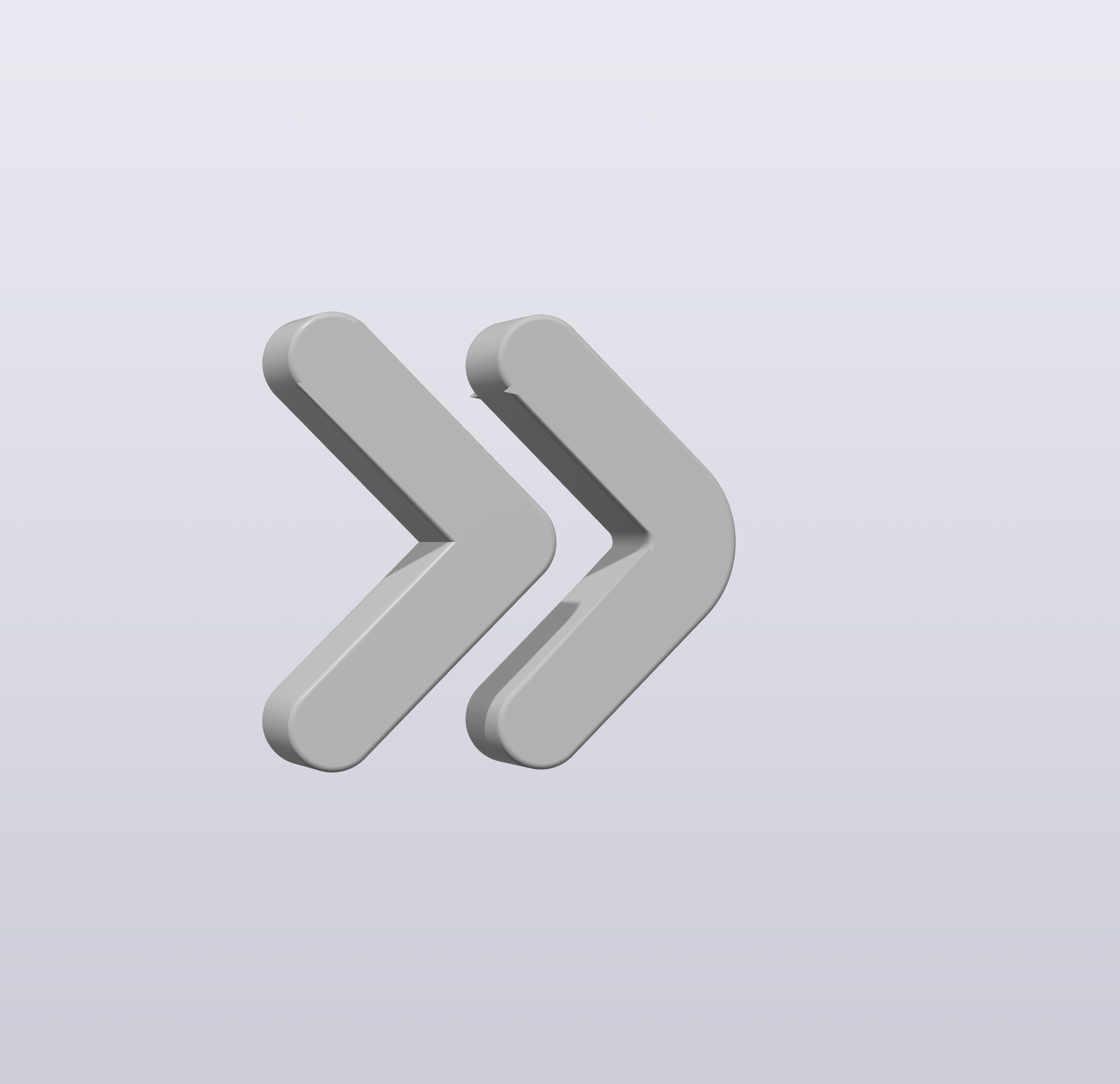 Double Arrow Shape Low Poly Low-poly 3D model_4