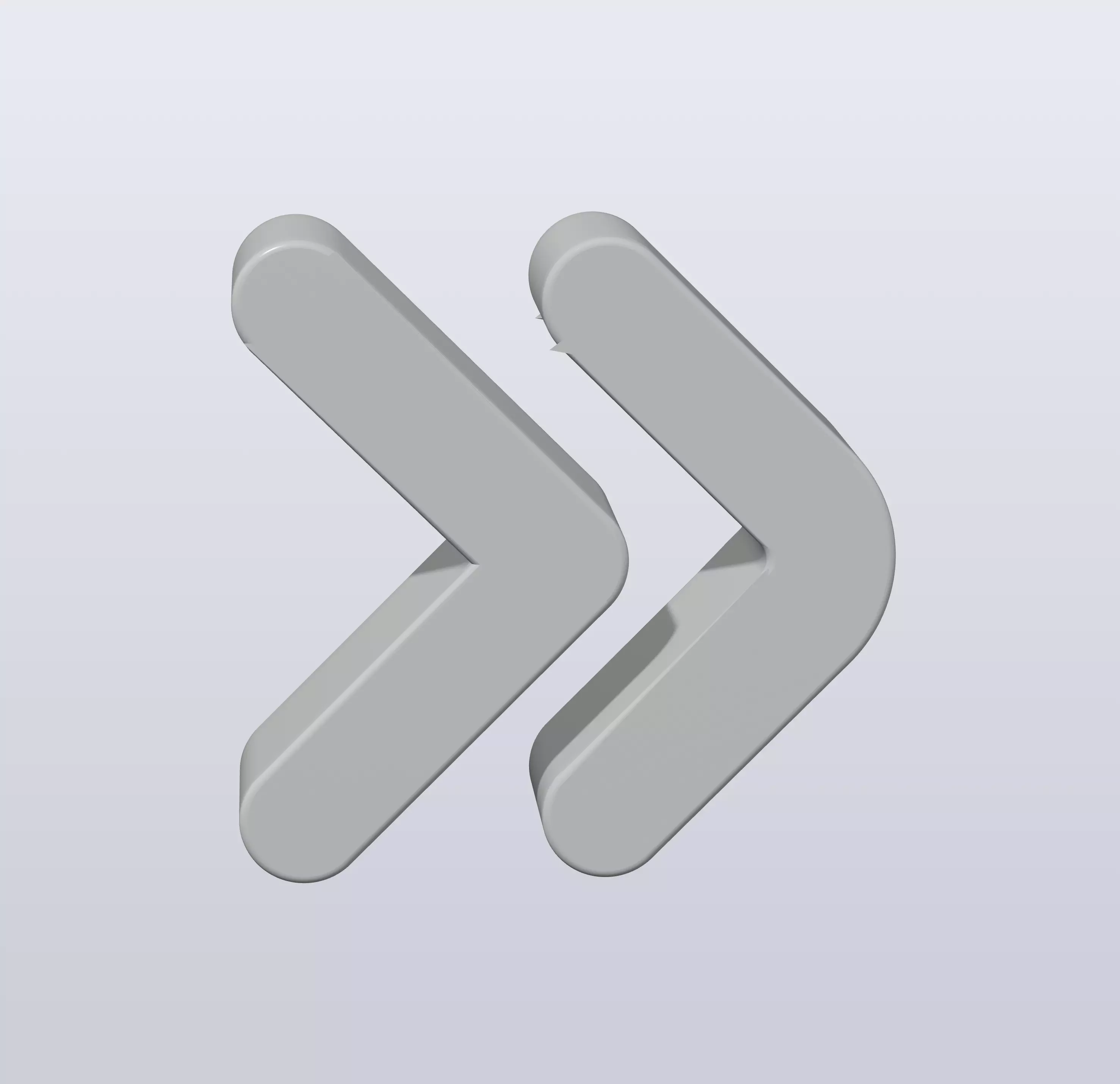 Double Arrow Shape Low Poly Low-poly 3D model_0