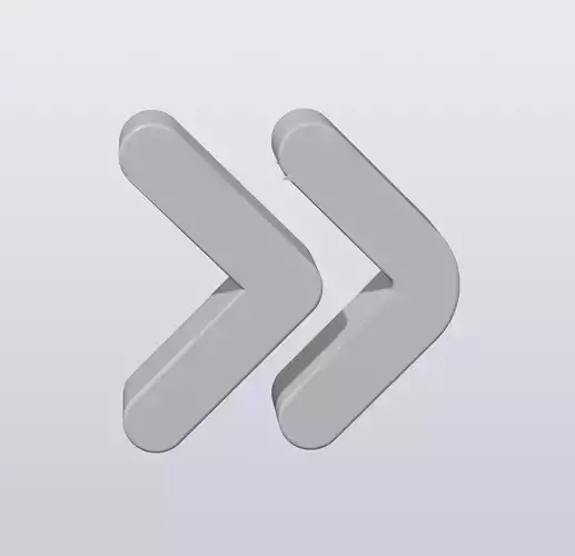 Double Arrow Shape Low Poly Low-poly 3D model