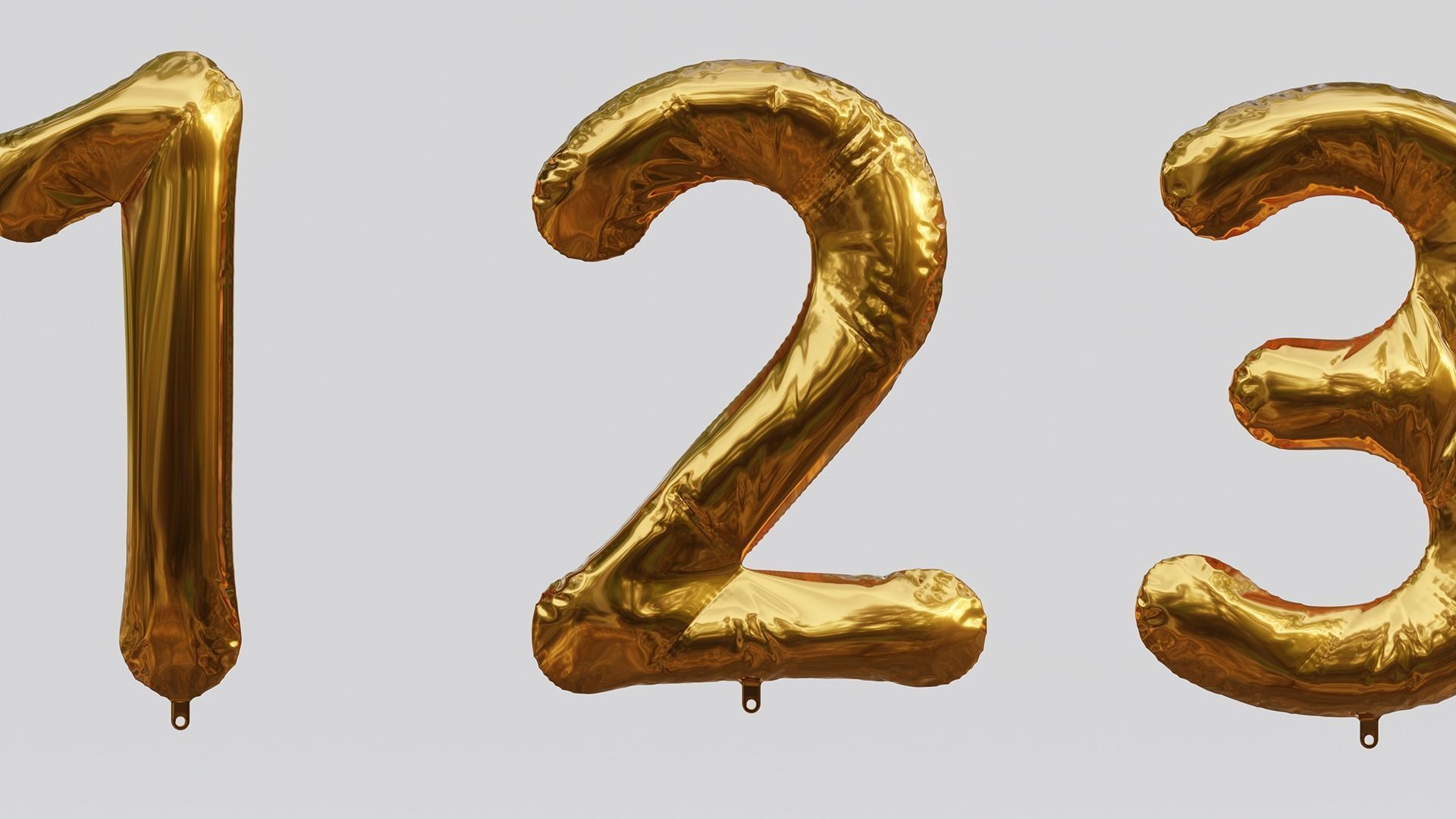 Balloon Letter and Number Kit 3D model_3