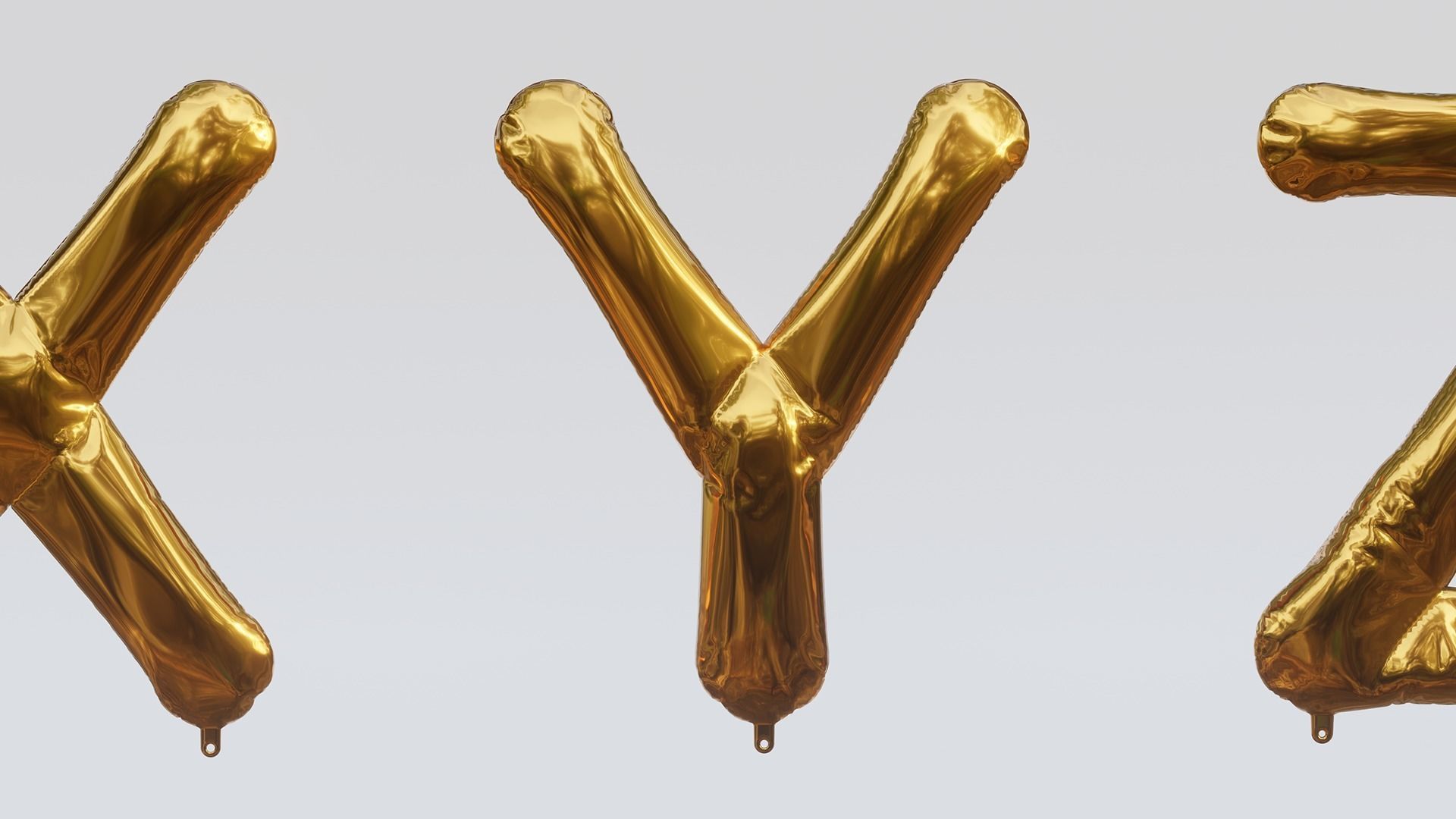 Balloon Letter and Number Kit 3D model_35