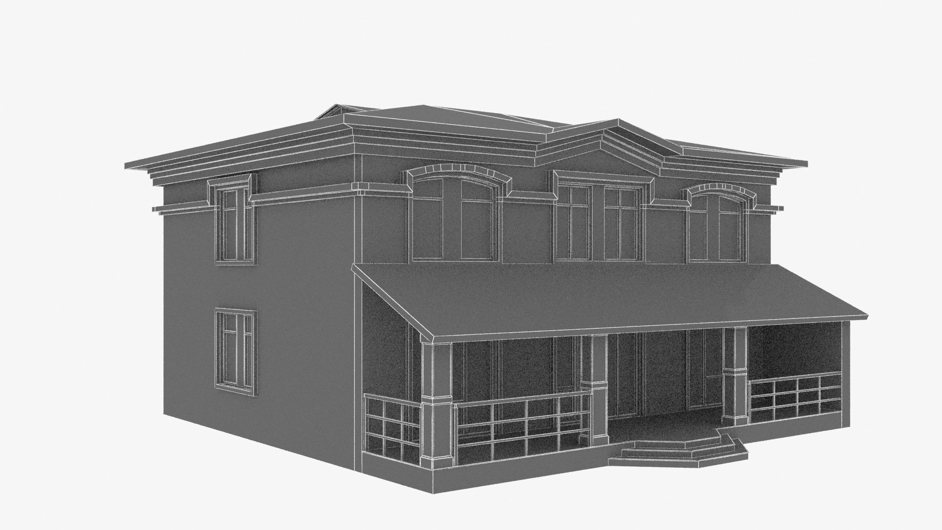Villa 3D model_3